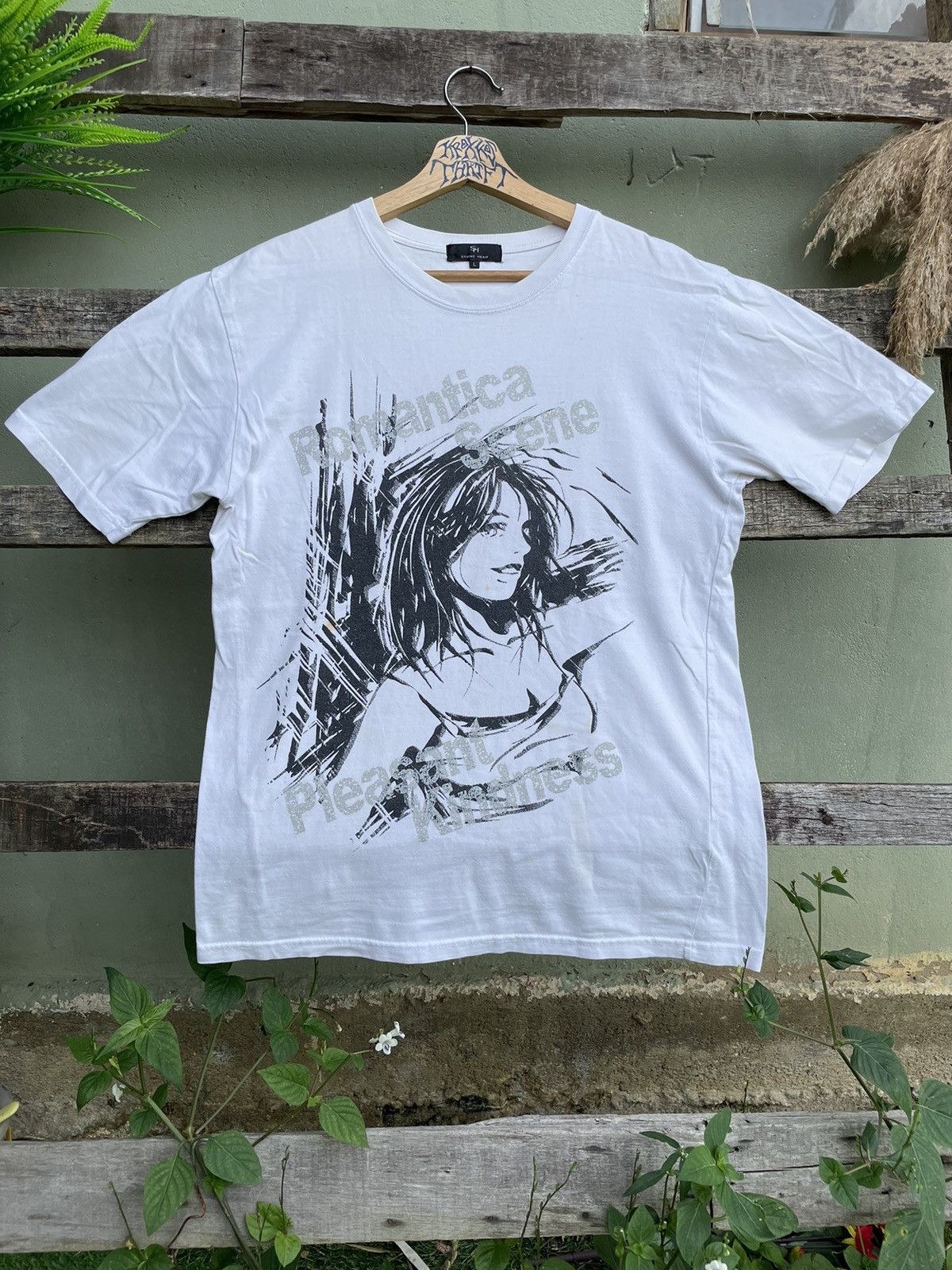 Anime × Japanese Brand ⚡️Stone Head Naked Girl Anime Big Logo Tee Size US L / EU 52-54 / 3 - 1 Thumbnail