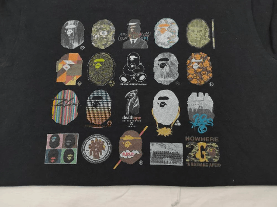 Bape Rare! Bape Multi Head Tshirt A Bathing Apes Size US M / EU 48-50 / 2 - 3 Thumbnail
