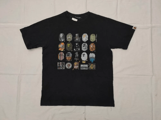 Bape Rare! Bape Multi Head Tshirt A Bathing Apes Size US M / EU 48-50 / 2 - 1 Thumbnail