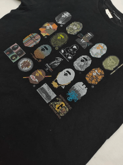 Bape Rare! Bape Multi Head Tshirt A Bathing Apes Size US M / EU 48-50 / 2 - 2 Thumbnail