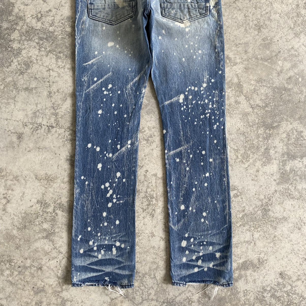 PRPS Knee Blowout Distressed Bleached Slim Fit Jeans