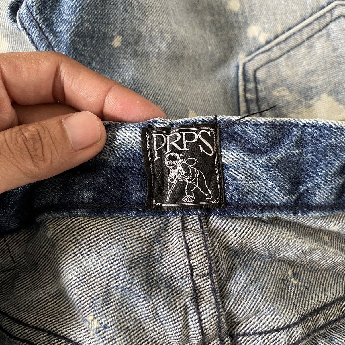 PRPS Knee Blowout Distressed Bleached Slim Fit Jeans