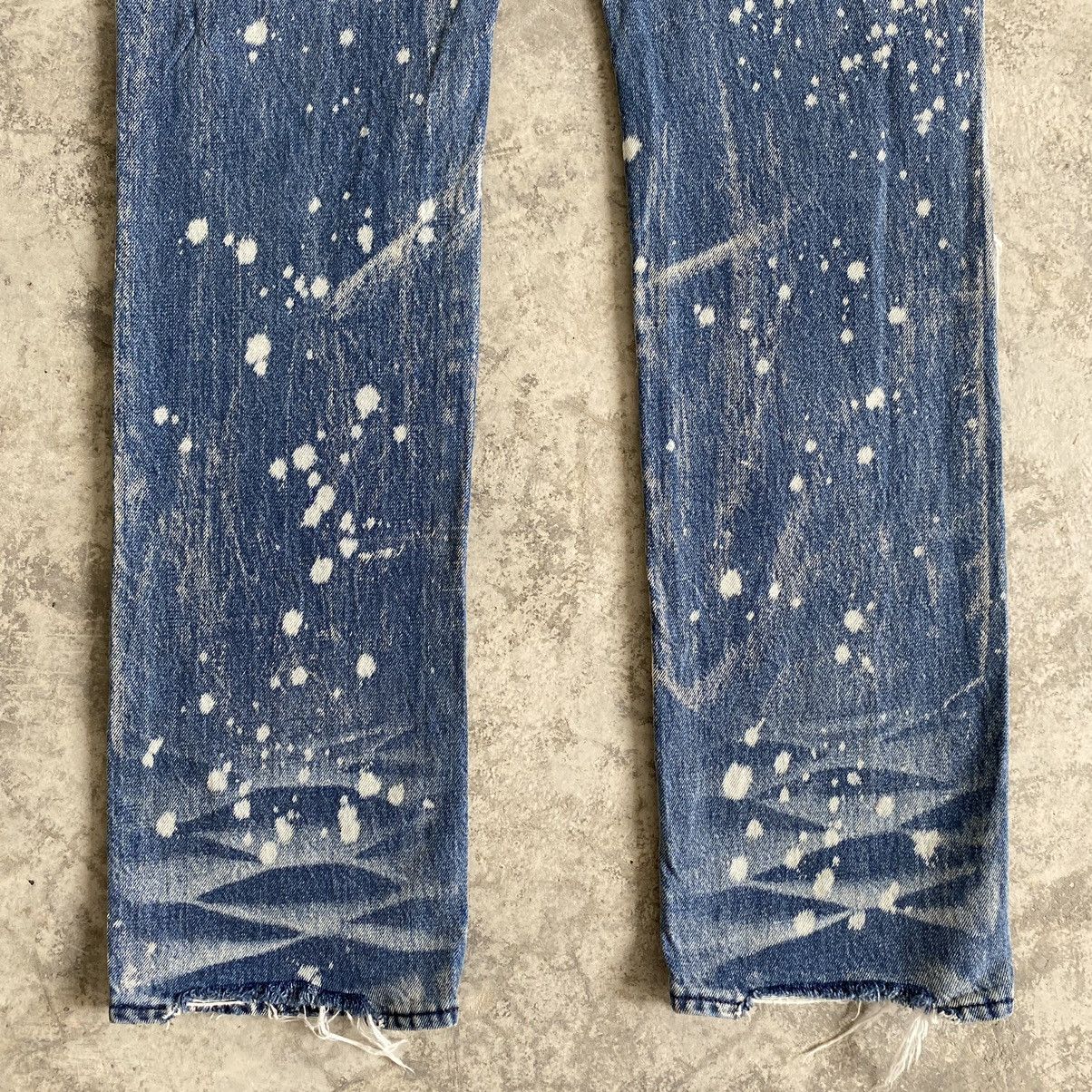 PRPS Knee Blowout Distressed Bleached Slim Fit Jeans