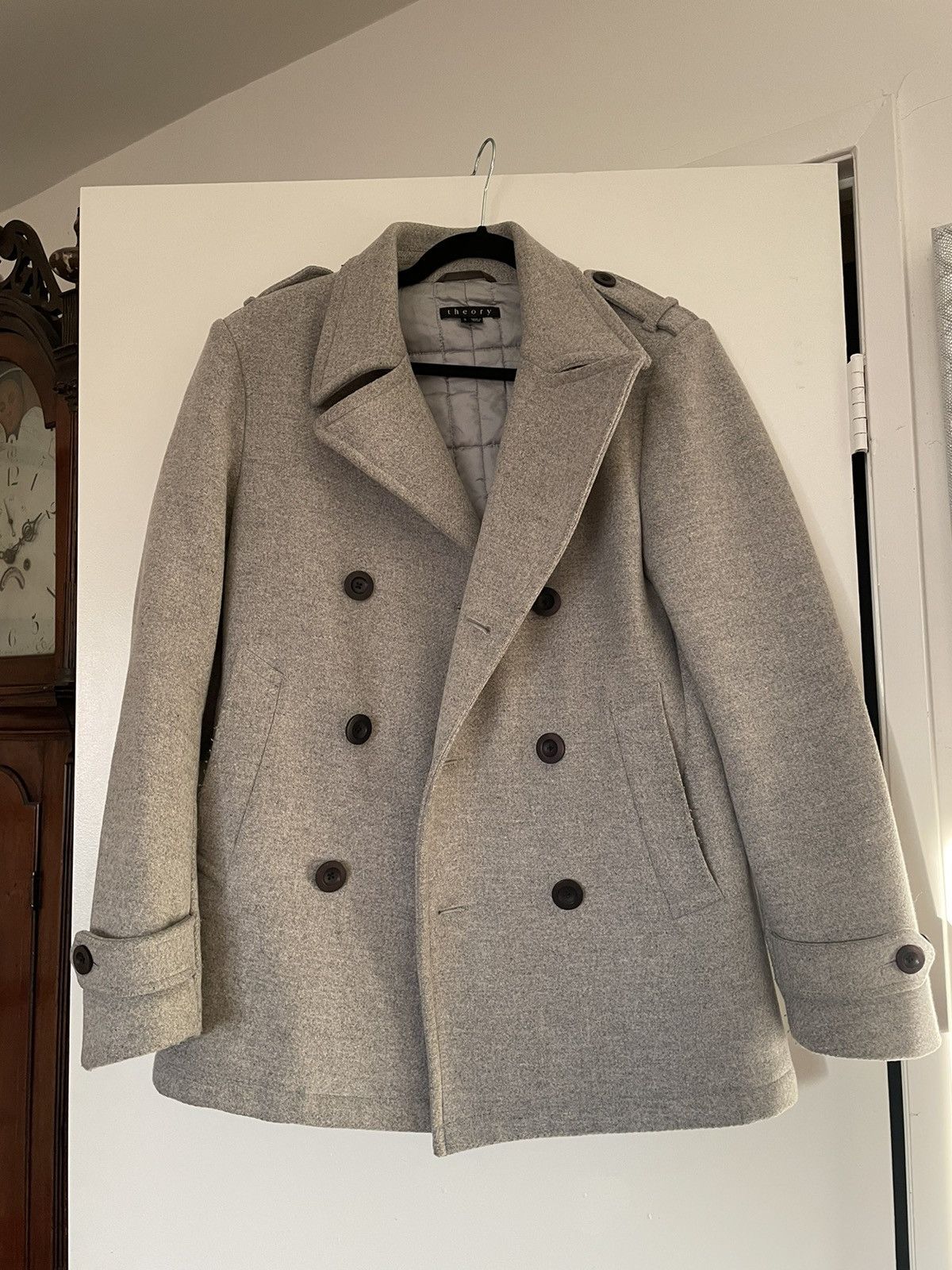 Theory Theory Double Breasted Wool Coat Size US S / EU 44-46 / 1 - 1 Thumbnail