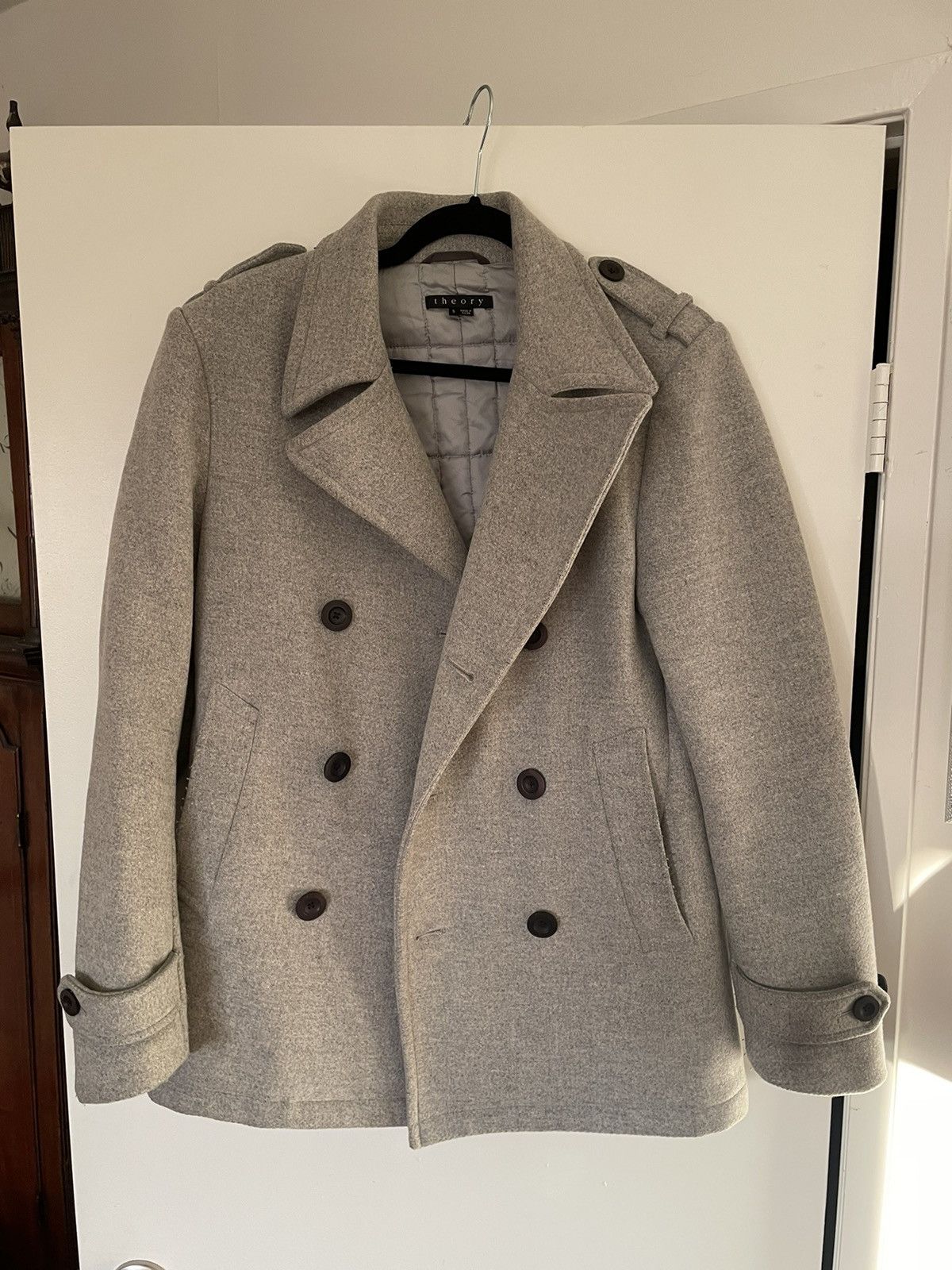 Theory Theory Double Breasted Wool Coat Size US S / EU 44-46 / 1 - 2 Thumbnail