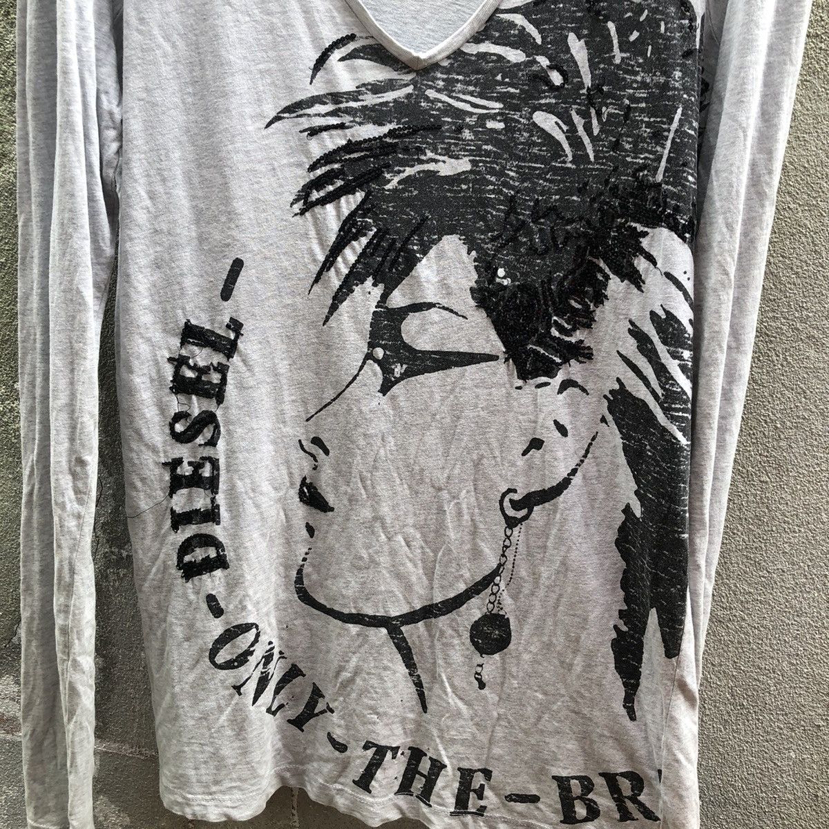 Diesel Vintage Diesel Long Tshirt v neck Size M / US 6-8 / IT 42-44 - 3 Thumbnail