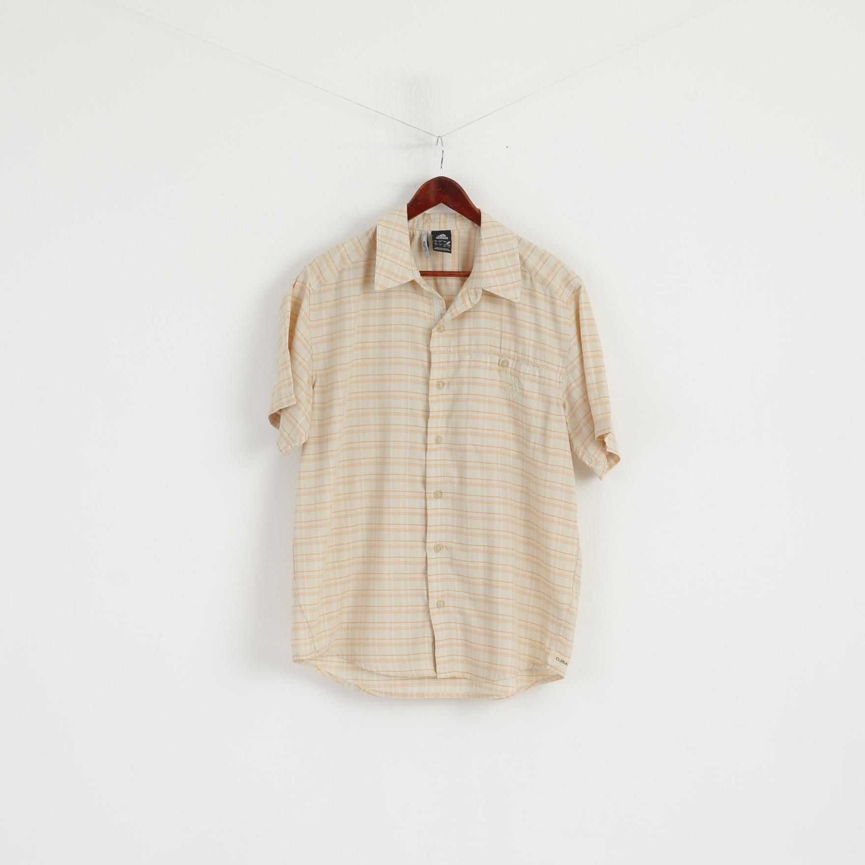 Adidas Adidas Men L Casual Shirt Beige Pockets Trekking 7138 Size US L / EU 52-54 / 3 - 2 Thumbnail