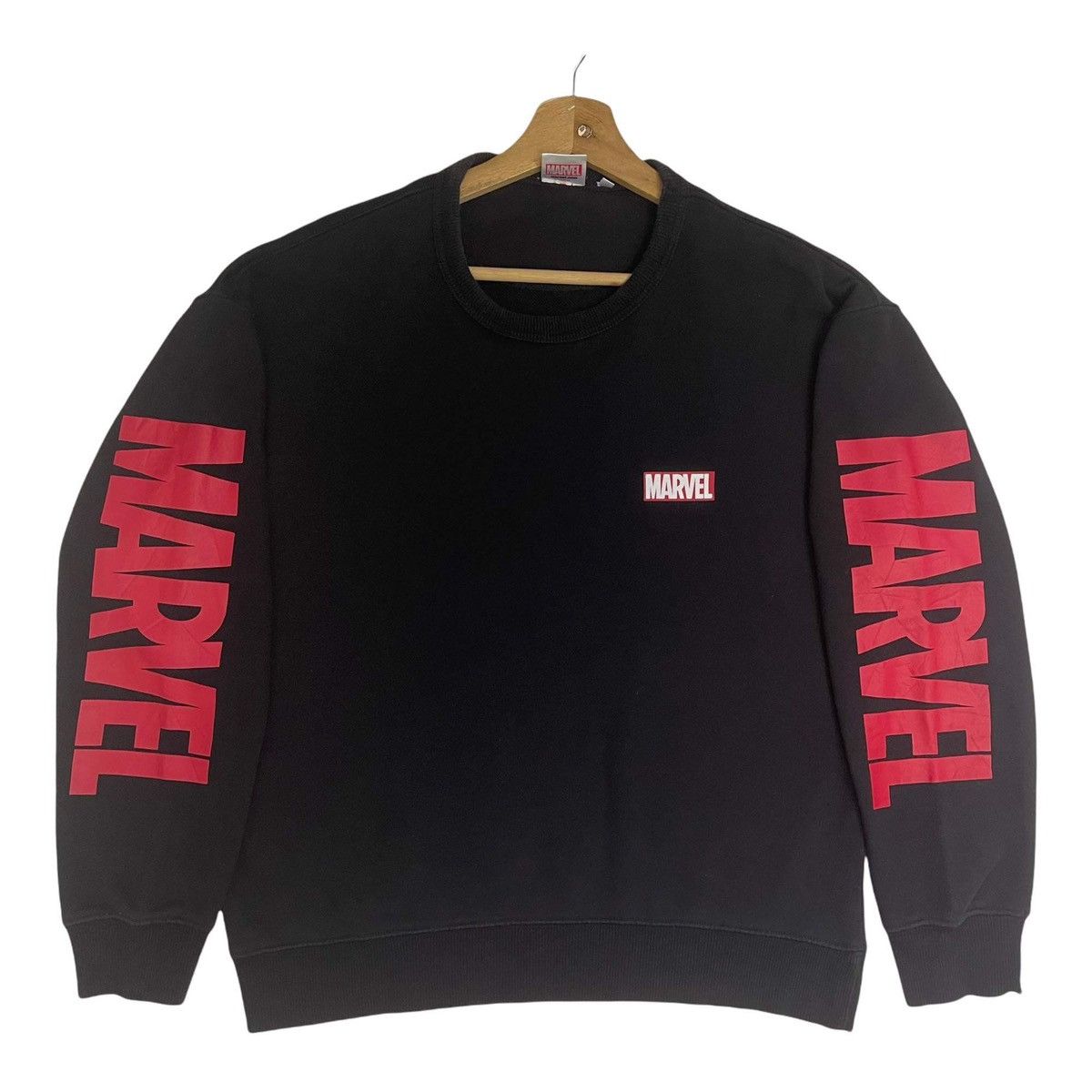Japanese Brand Marvel Spellout Logo Crewneck Sweatshirt Size M Size US M / EU 48-50 / 2 - 2 Thumbnail