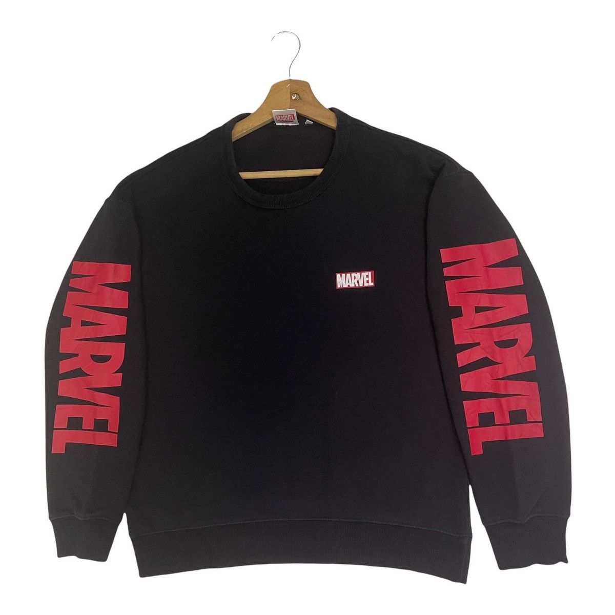 Japanese Brand Marvel Spellout Logo Crewneck Sweatshirt Size M Size US M / EU 48-50 / 2 - 3 Thumbnail