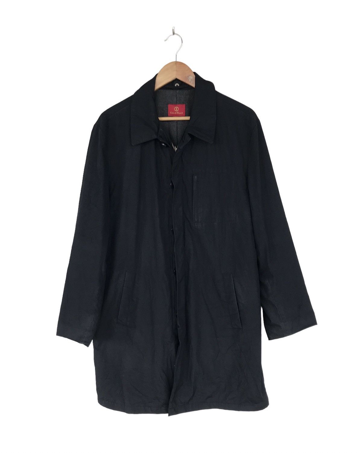 Cole Haan Cole Haan Black Trench Coat Winter Jacket Size US M / EU 48-50 / 2 - 1 Thumbnail