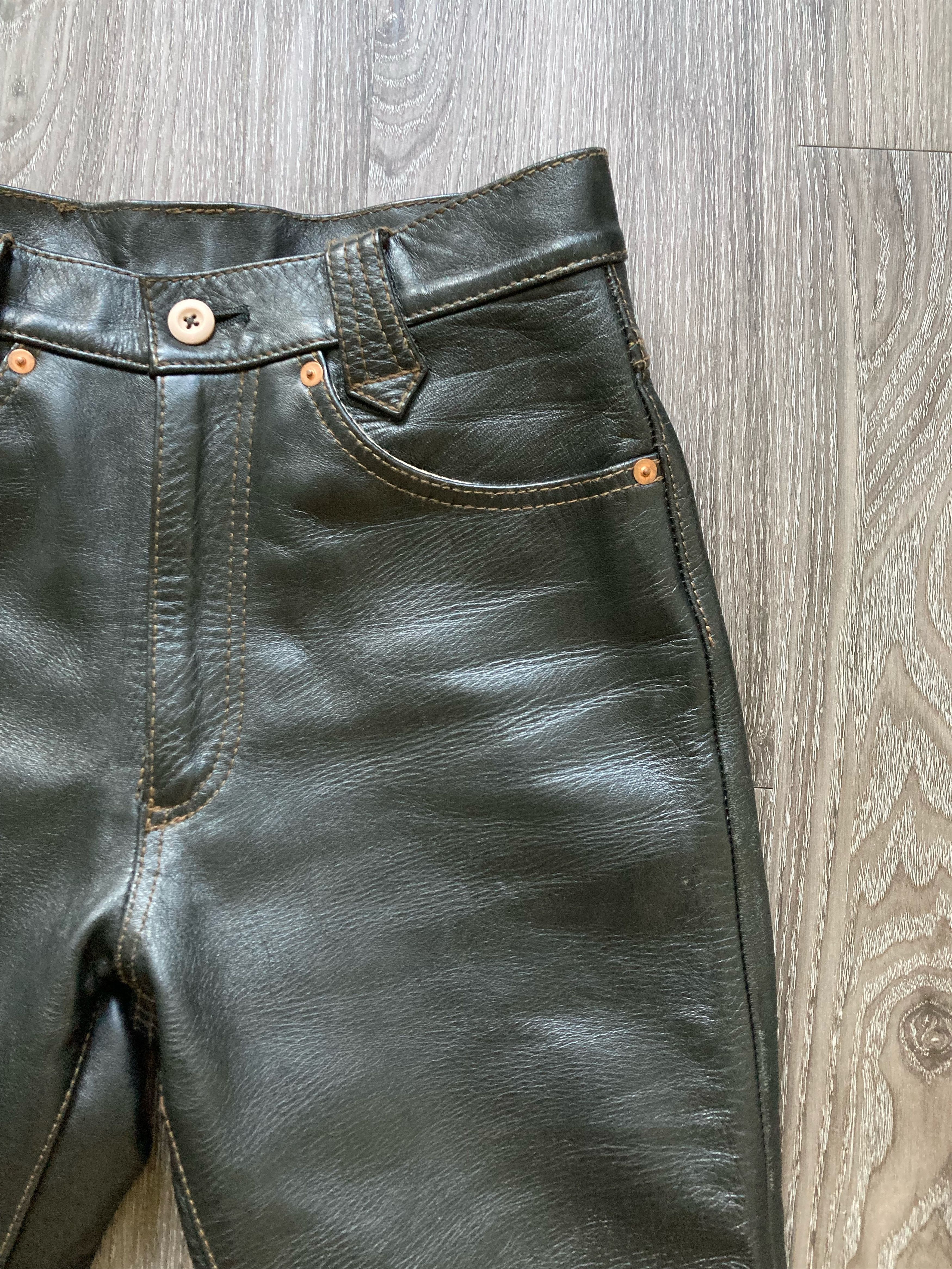 The Flat Head The Flat Head Horse Leather Bootcut Pants Size US 28 / EU 44 - 3 Thumbnail