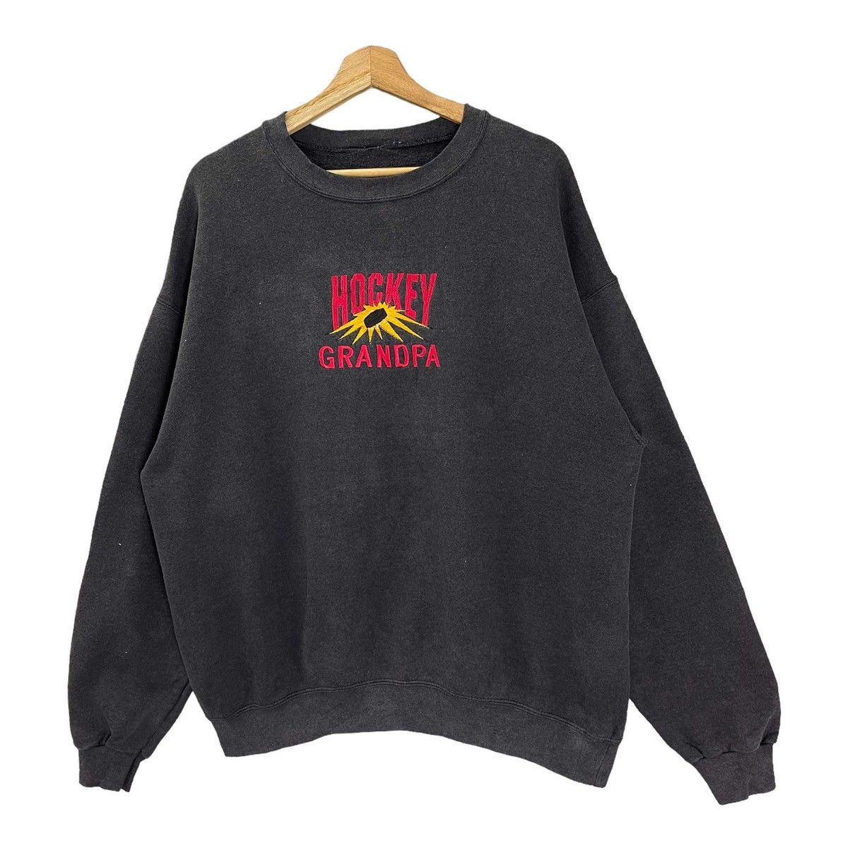 NHL Vintage 90s Hockey Grandpa Crewneck Sweatshirt Size L Size US L / EU 52-54 / 3 - 3 Thumbnail