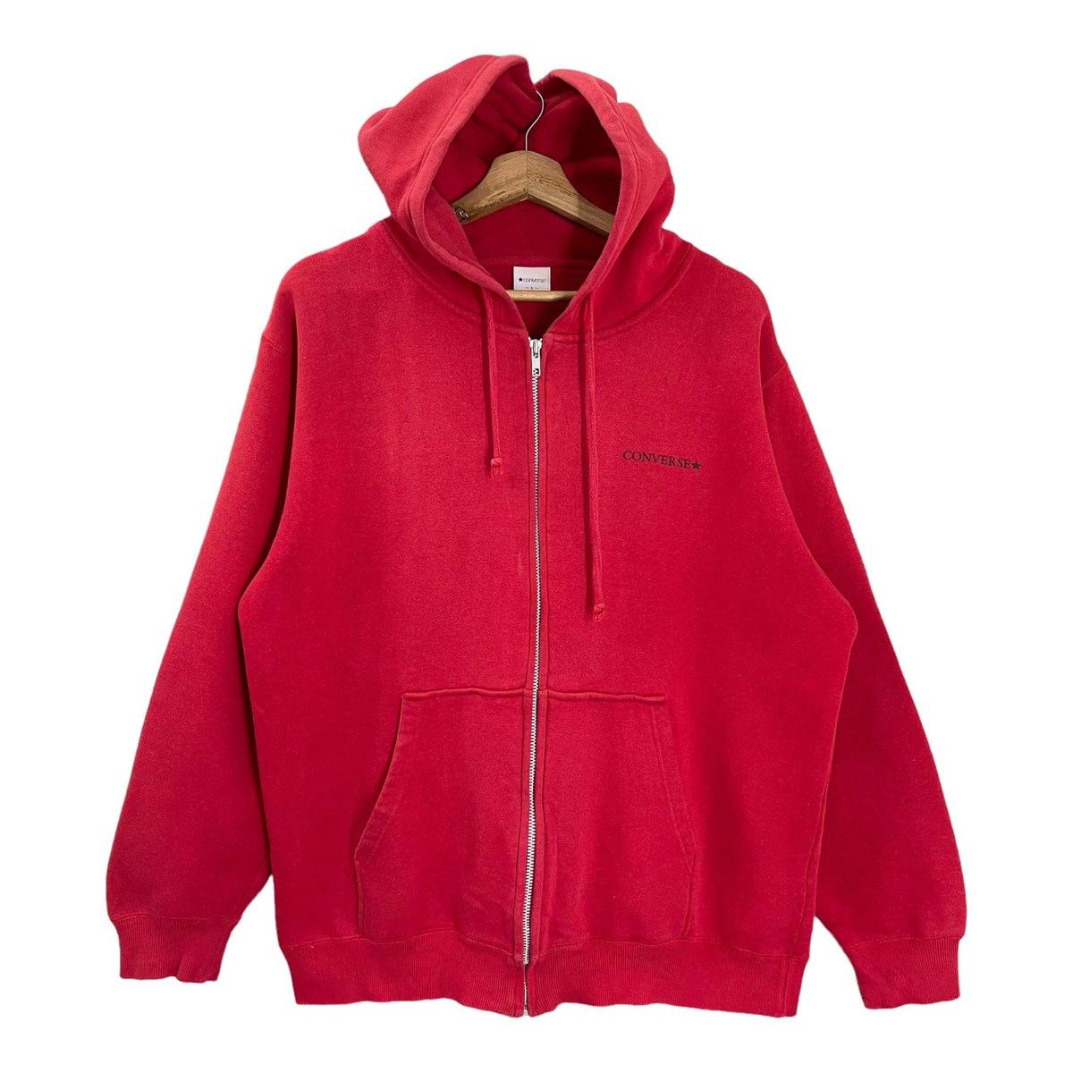 Converse Vintage Converse Big Logo Zipper Hoodiee Size L Size US L / EU 52-54 / 3 - 5 Thumbnail