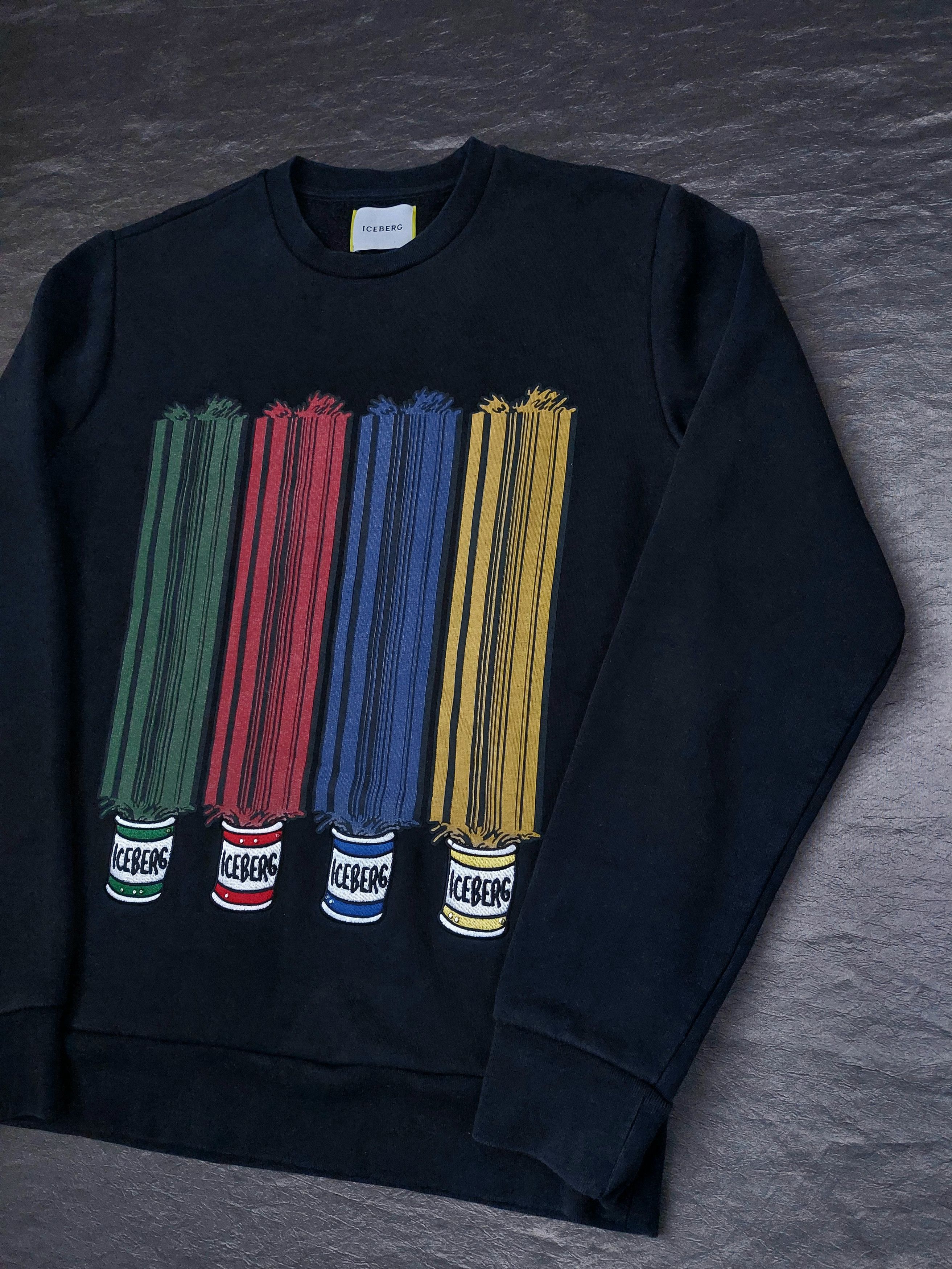 アイスバーグ Iceberg sweatshirt with paint print