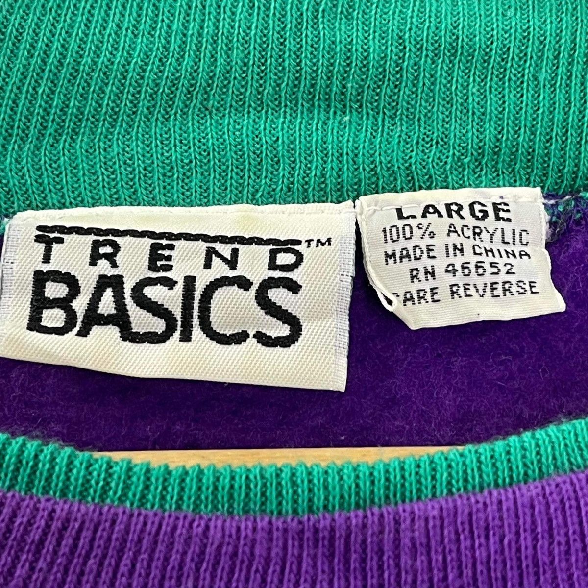 Designer × Vintage Vintage Trend Basics Colour Block Plain Crewneck Size L Size US L / EU 52-54 / 3 - 6 Thumbnail