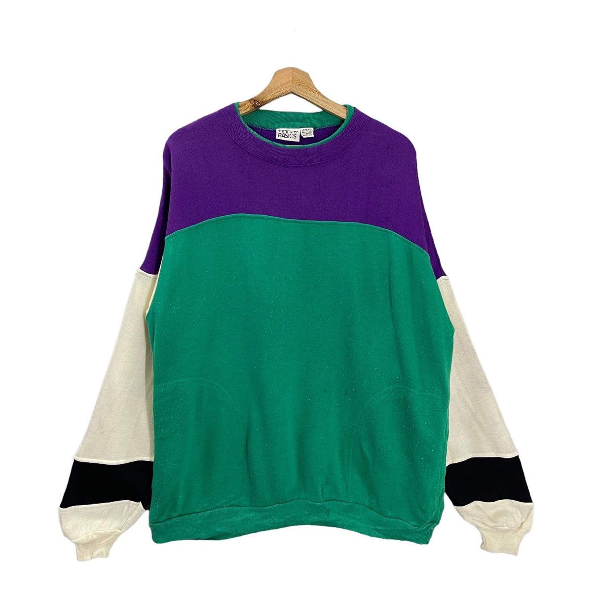 Designer × Vintage Vintage Trend Basics Colour Block Plain Crewneck Size L Size US L / EU 52-54 / 3 - 1 Thumbnail