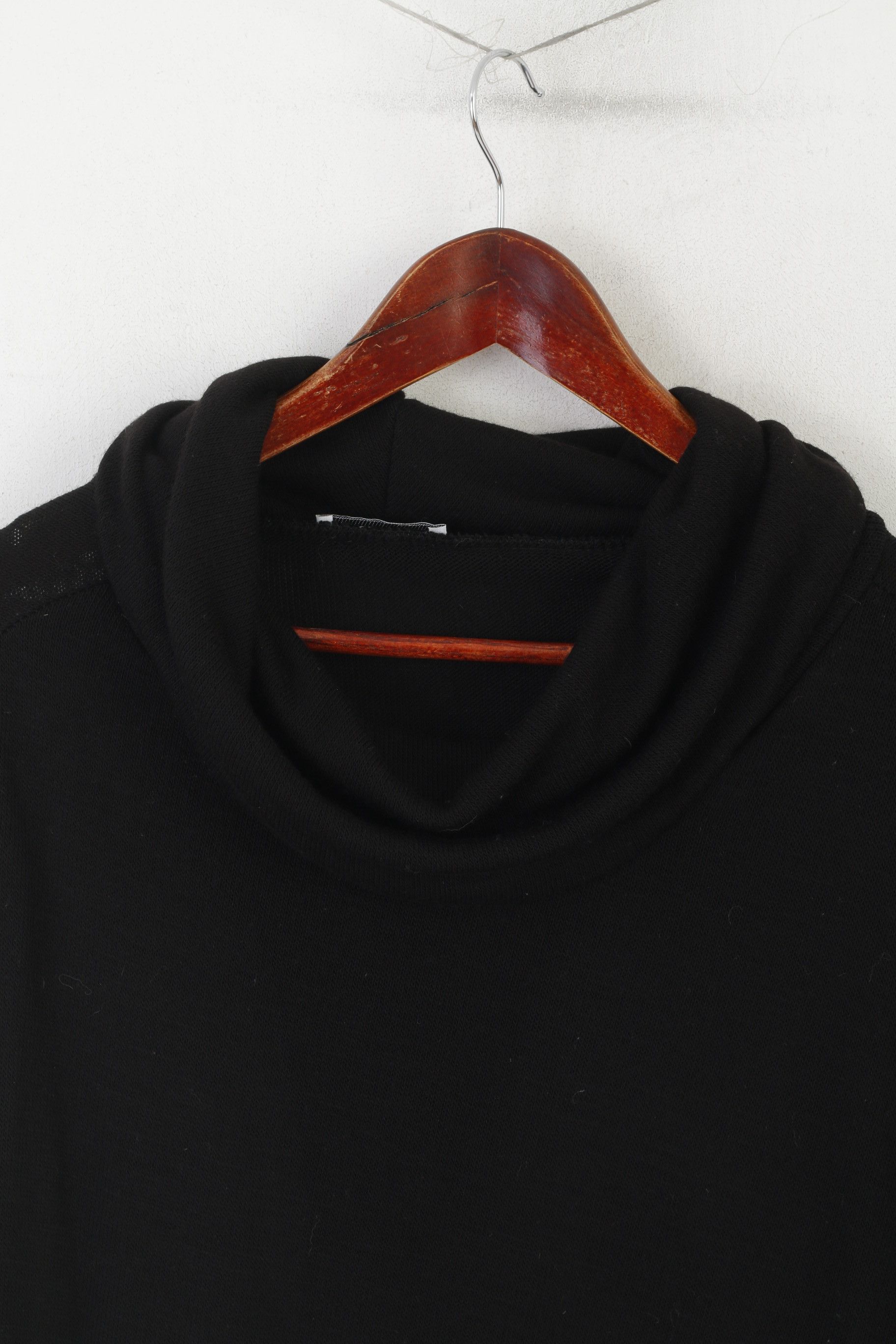 Vintage Made in Italy Women S Poncho Black Cotton Cape 1371 Size S / US 4 / IT 40 - 2 Thumbnail