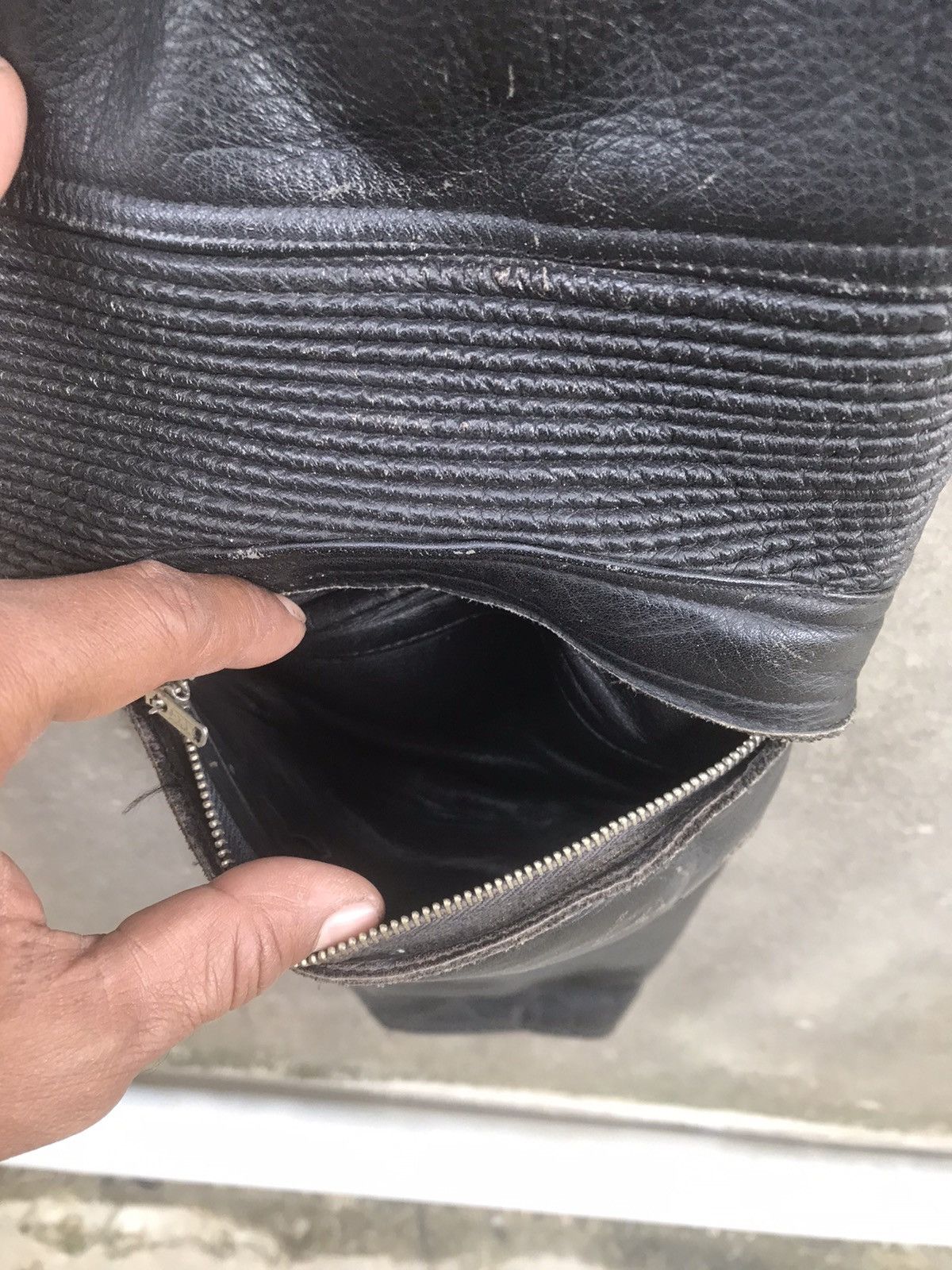 Genuine Leather × Kadoya × Vintage 🔥Rare🔥Vtg Moto Biker Leather Pants Size US 28 / EU 44 - 15 Thumbnail