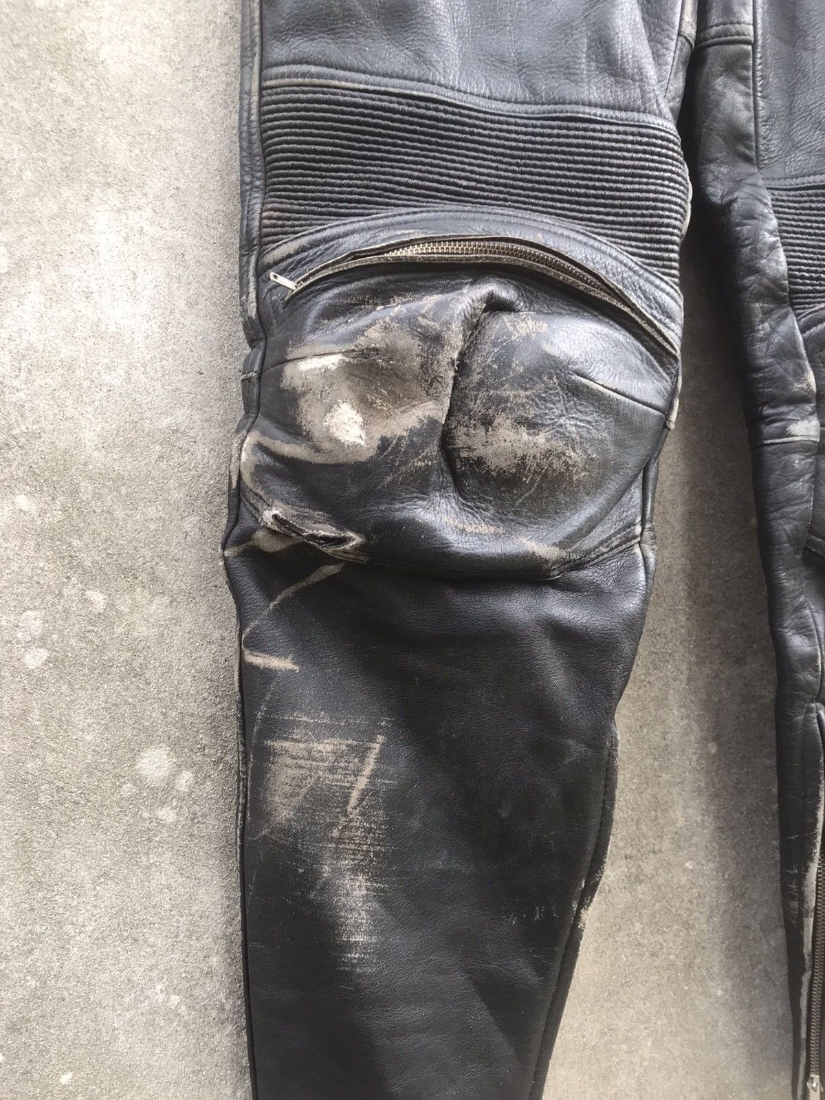 Genuine Leather × Kadoya × Vintage 🔥Rare🔥Vtg Moto Biker Leather Pants Size US 28 / EU 44 - 7 Thumbnail