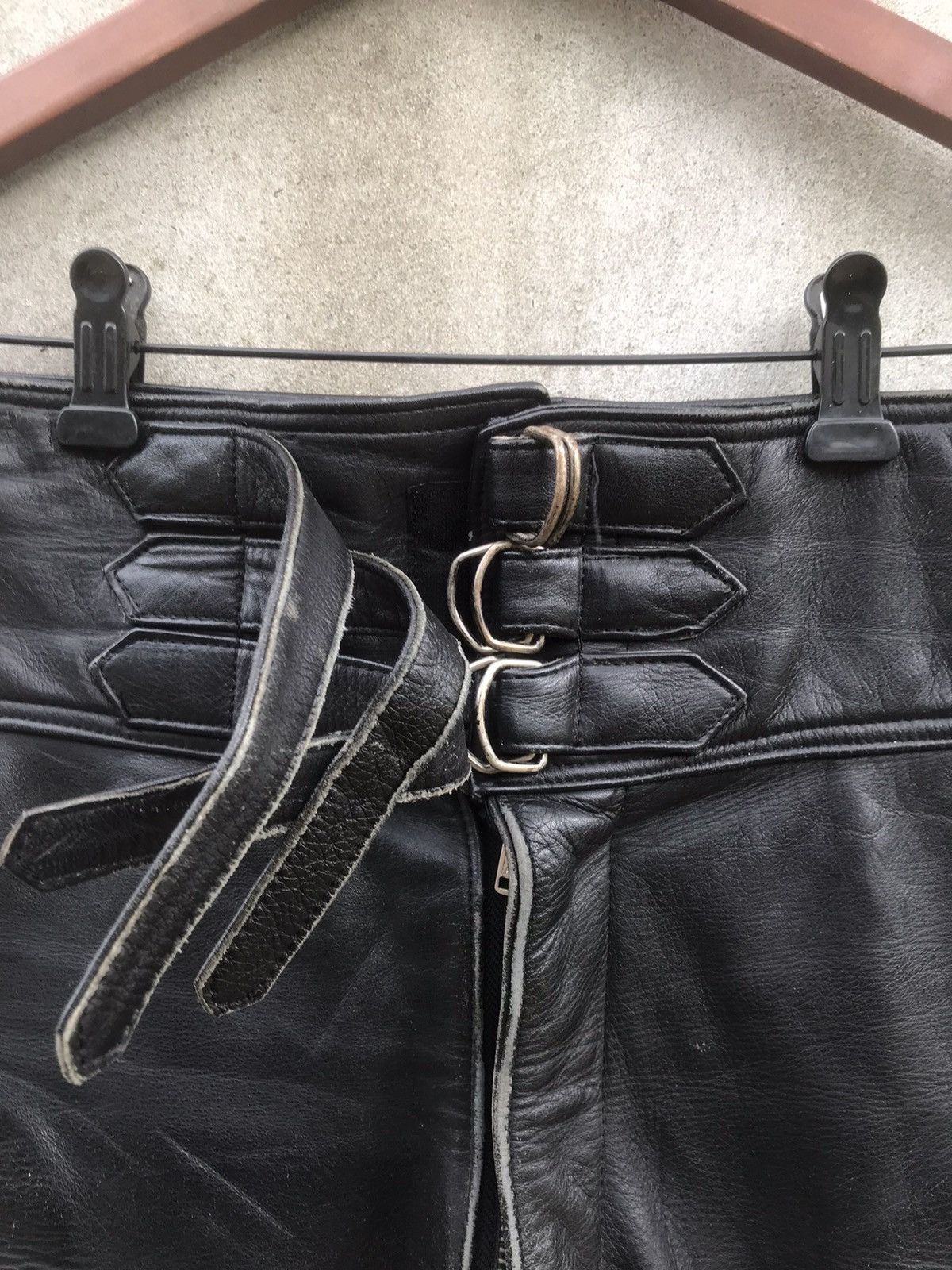 Genuine Leather × Kadoya × Vintage 🔥Rare🔥Vtg Moto Biker Leather Pants Size US 28 / EU 44 - 9 Thumbnail