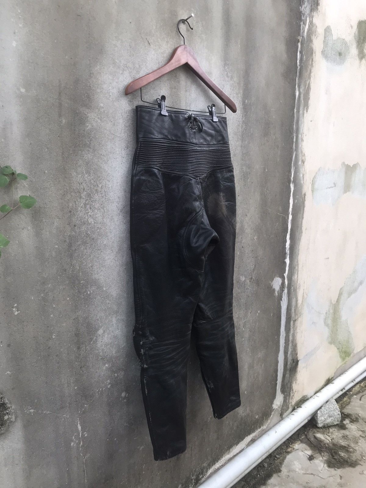 Genuine Leather × Kadoya × Vintage 🔥Rare🔥Vtg Moto Biker Leather Pants Size US 28 / EU 44 - 12 Thumbnail