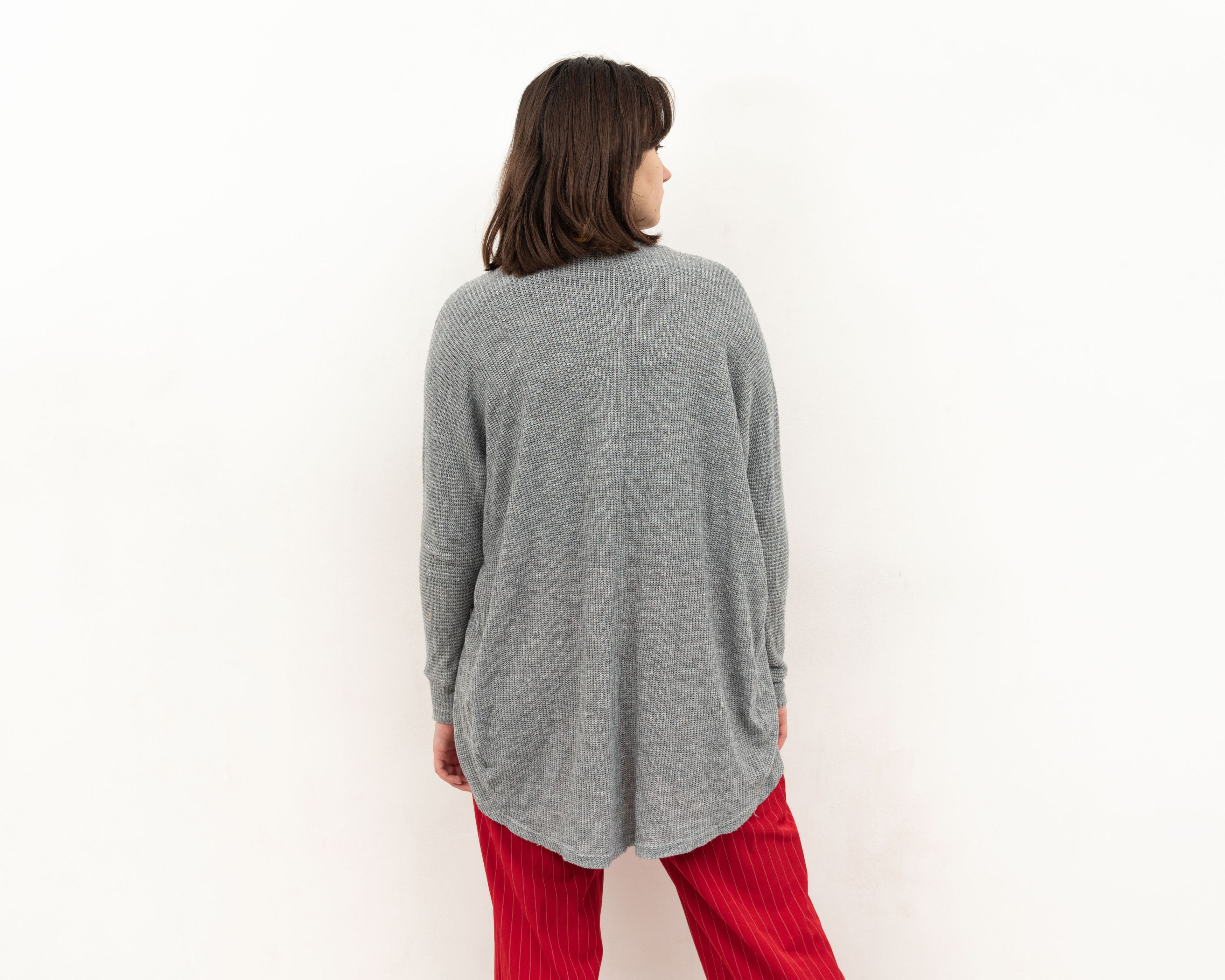 Vera Wang × Vintage Princess Cardigan Sweater Light Jacket Knitted Flowy Top Size M / US 6-8 / IT 42-44 - 6 Thumbnail