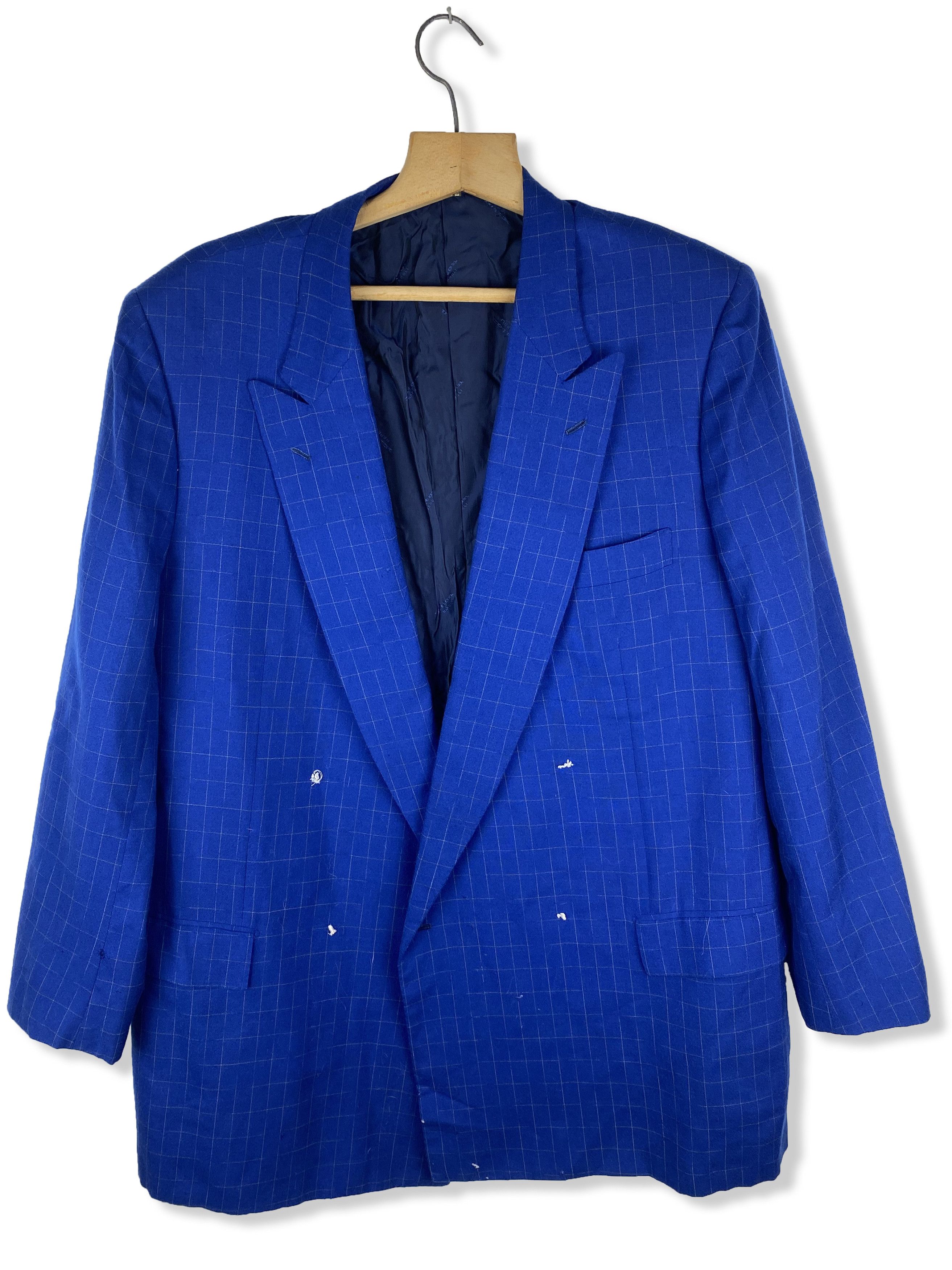 Kiton 90s KITON Blue 100% CASHMERE Distressed Suit Blazer M293 Size 54R - 1 Thumbnail