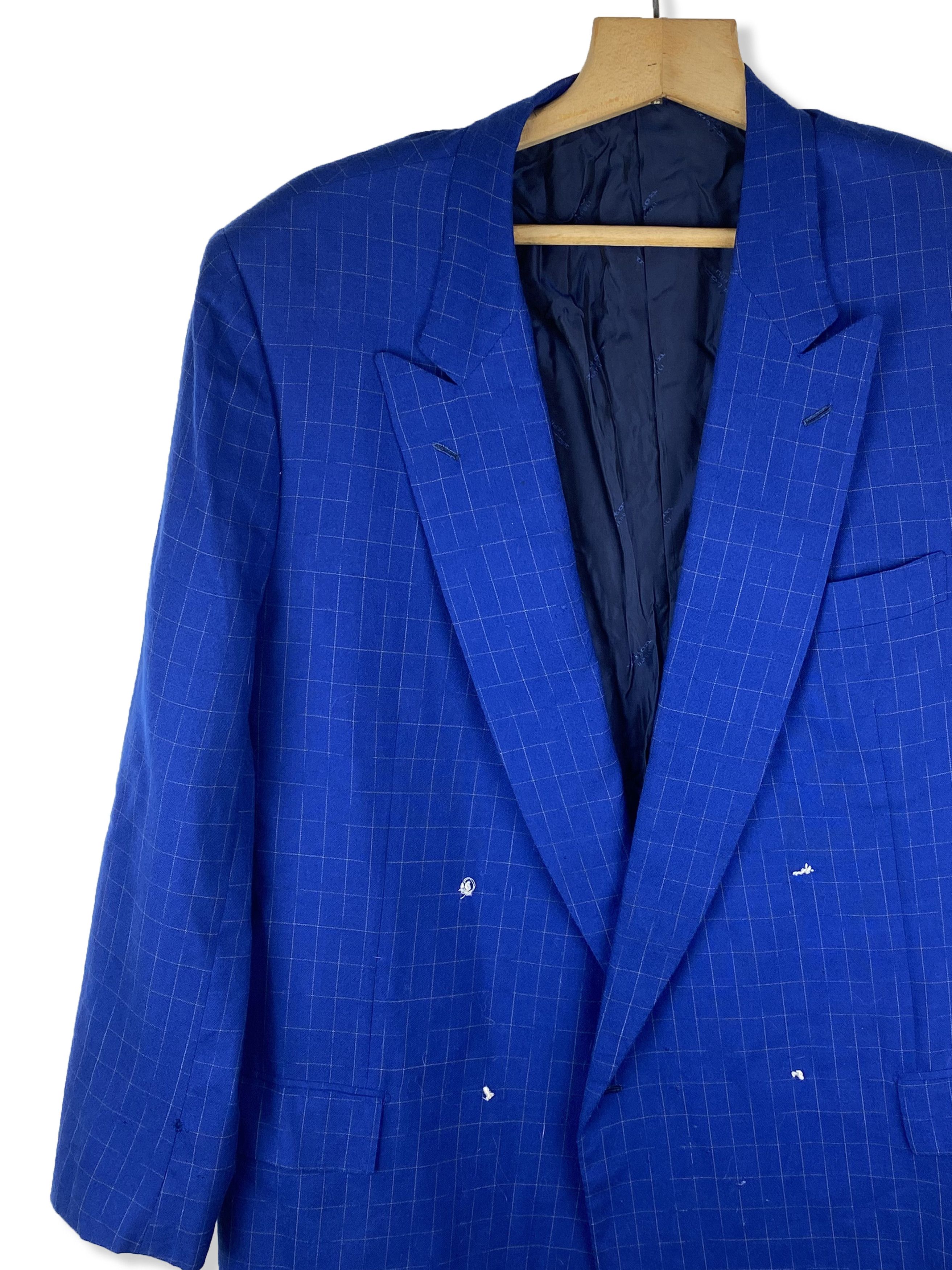 Kiton 90s KITON Blue 100% CASHMERE Distressed Suit Blazer M293 Size 54R - 3 Thumbnail