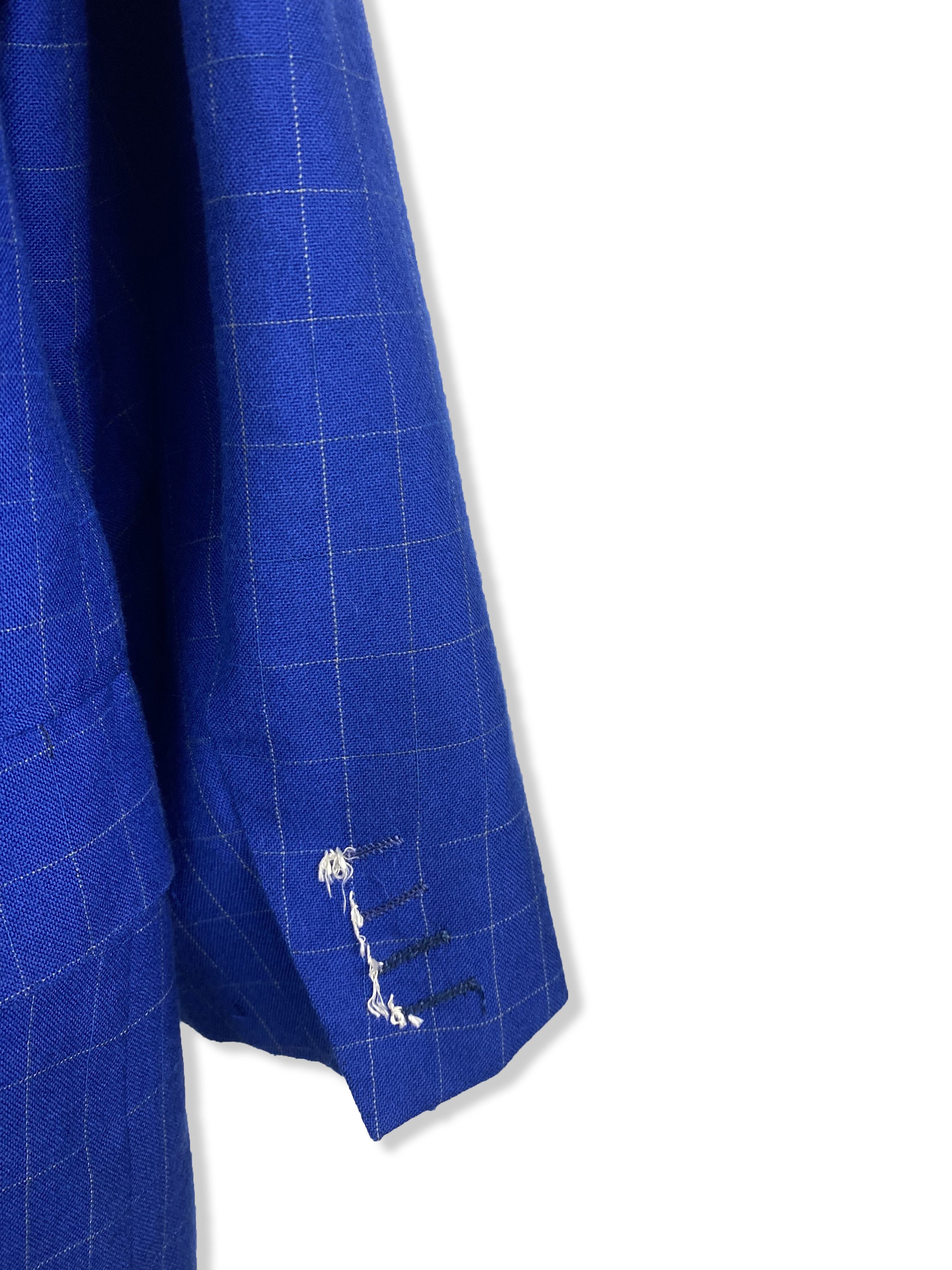 Kiton 90s KITON Blue 100% CASHMERE Distressed Suit Blazer M293 Size 54R - 17 Thumbnail