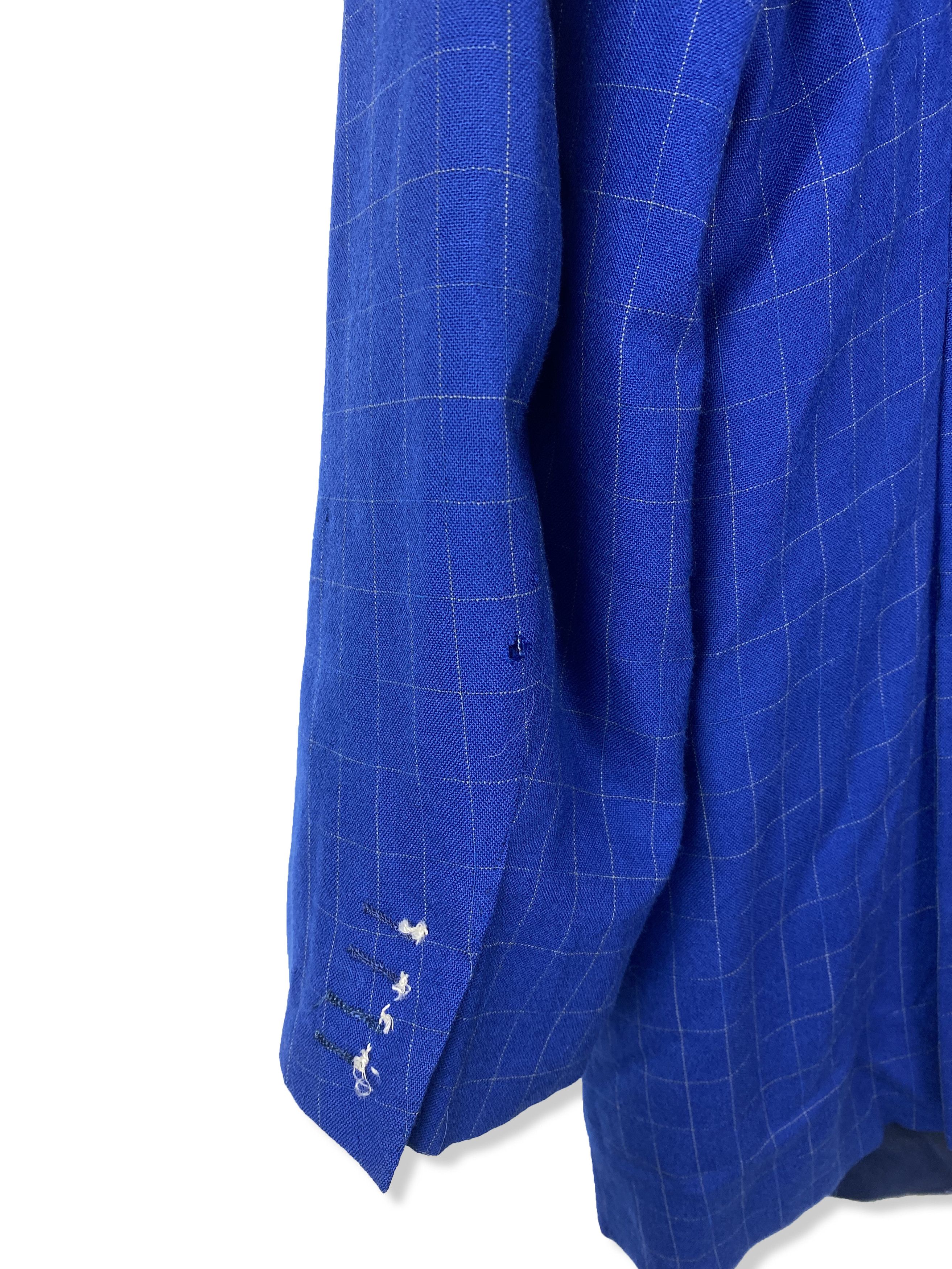 Kiton 90s KITON Blue 100% CASHMERE Distressed Suit Blazer M293 Size 54R - 16 Thumbnail