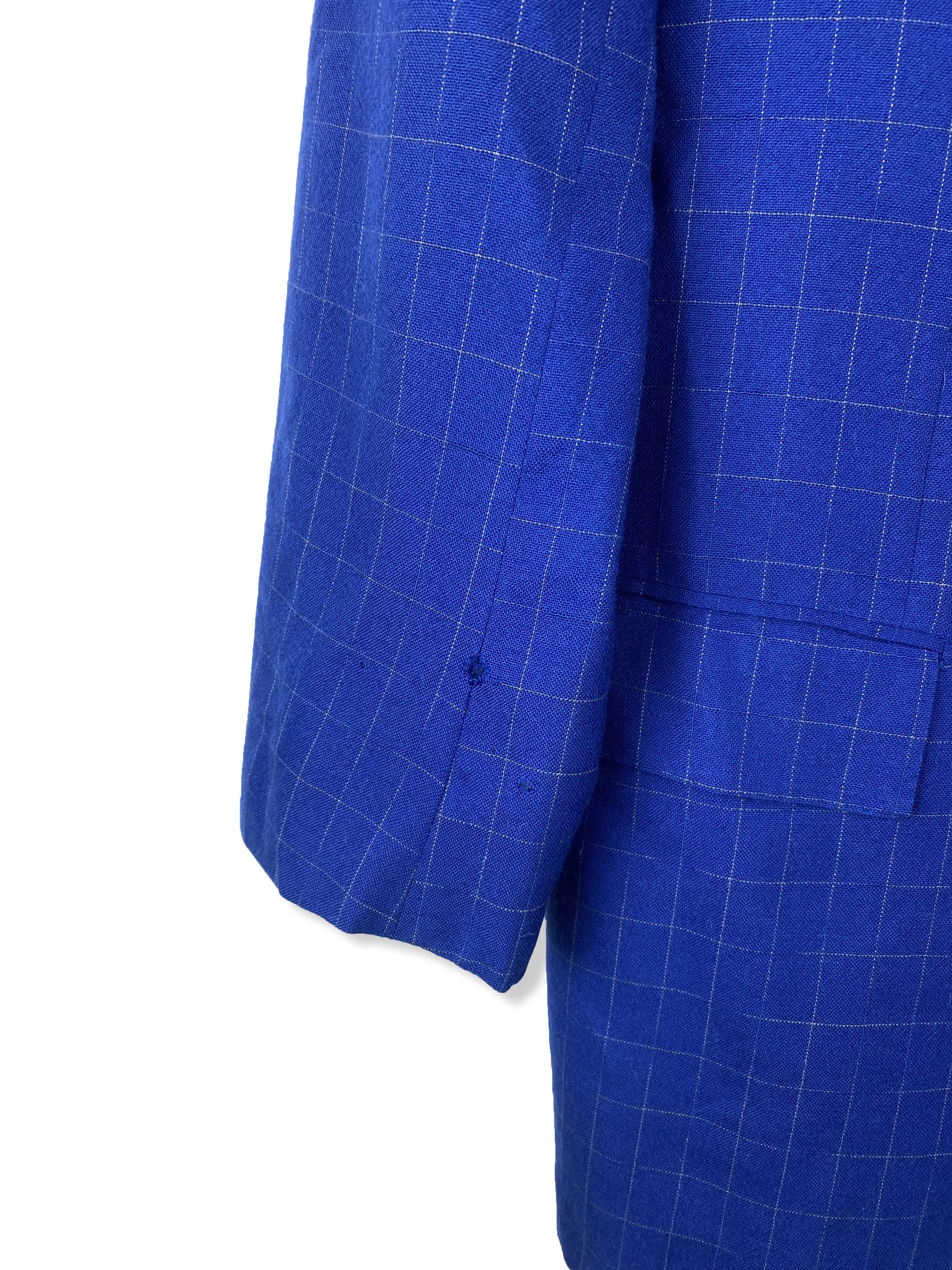 Kiton 90s KITON Blue 100% CASHMERE Distressed Suit Blazer M293 Size 54R - 15 Thumbnail
