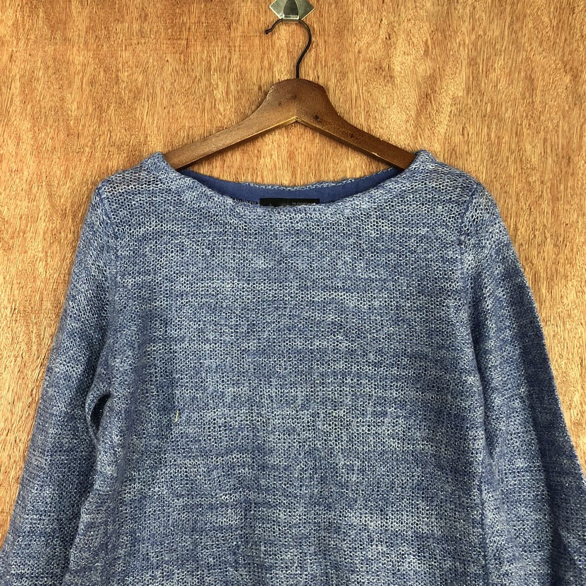 Homespun Knitwear 22 Octobre Blue Shag Shaggy Knitwear #H099 Size US M / EU 48-50 / 2 - 2 Thumbnail