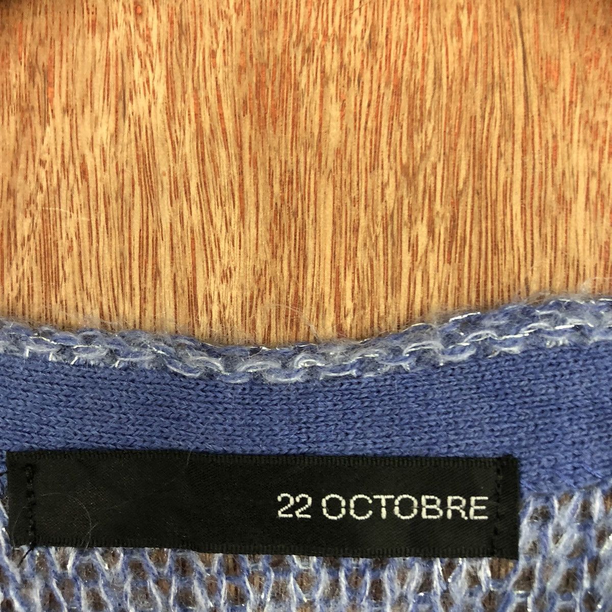 Homespun Knitwear 22 Octobre Blue Shag Shaggy Knitwear #H099 Size US M / EU 48-50 / 2 - 10 Thumbnail