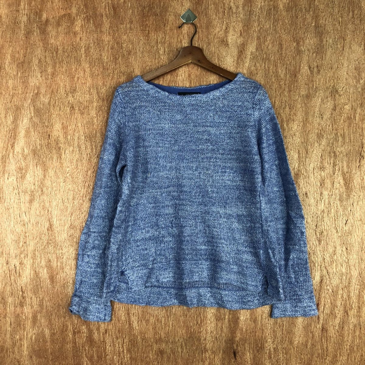 Homespun Knitwear 22 Octobre Blue Shag Shaggy Knitwear #H099 Size US M / EU 48-50 / 2 - 1 Thumbnail