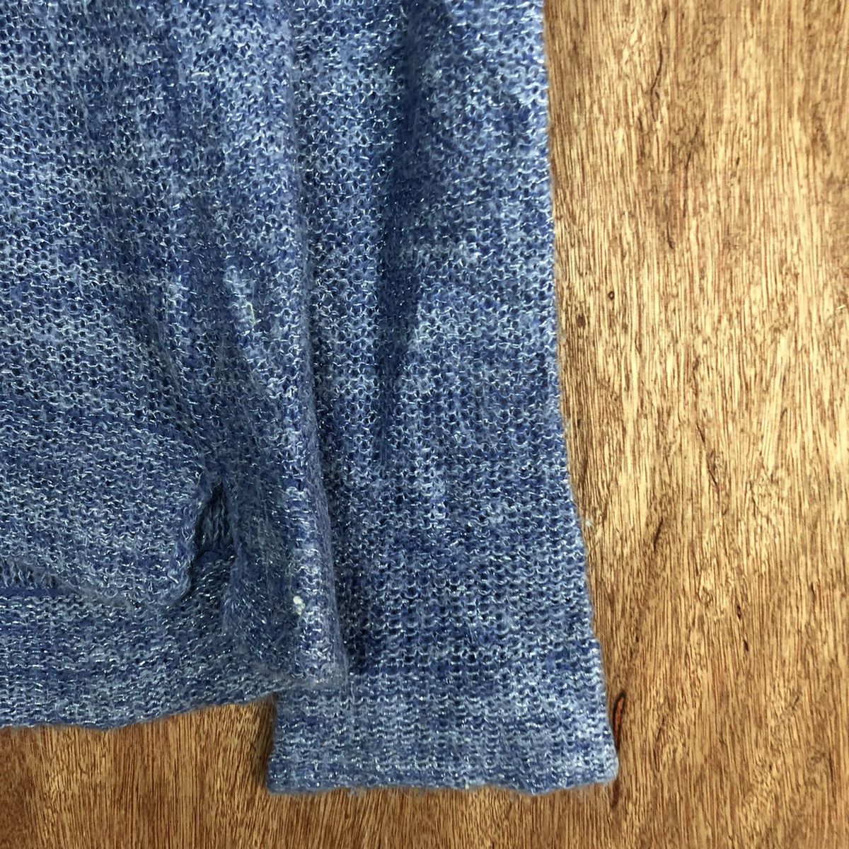 Homespun Knitwear 22 Octobre Blue Shag Shaggy Knitwear #H099 Size US M / EU 48-50 / 2 - 4 Thumbnail