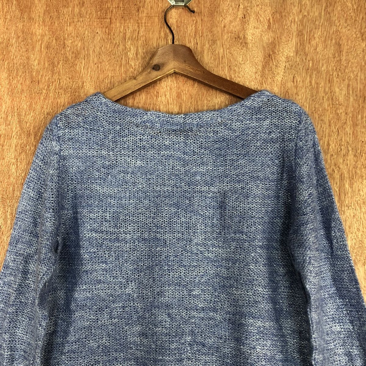 Homespun Knitwear 22 Octobre Blue Shag Shaggy Knitwear #H099 Size US M / EU 48-50 / 2 - 12 Thumbnail
