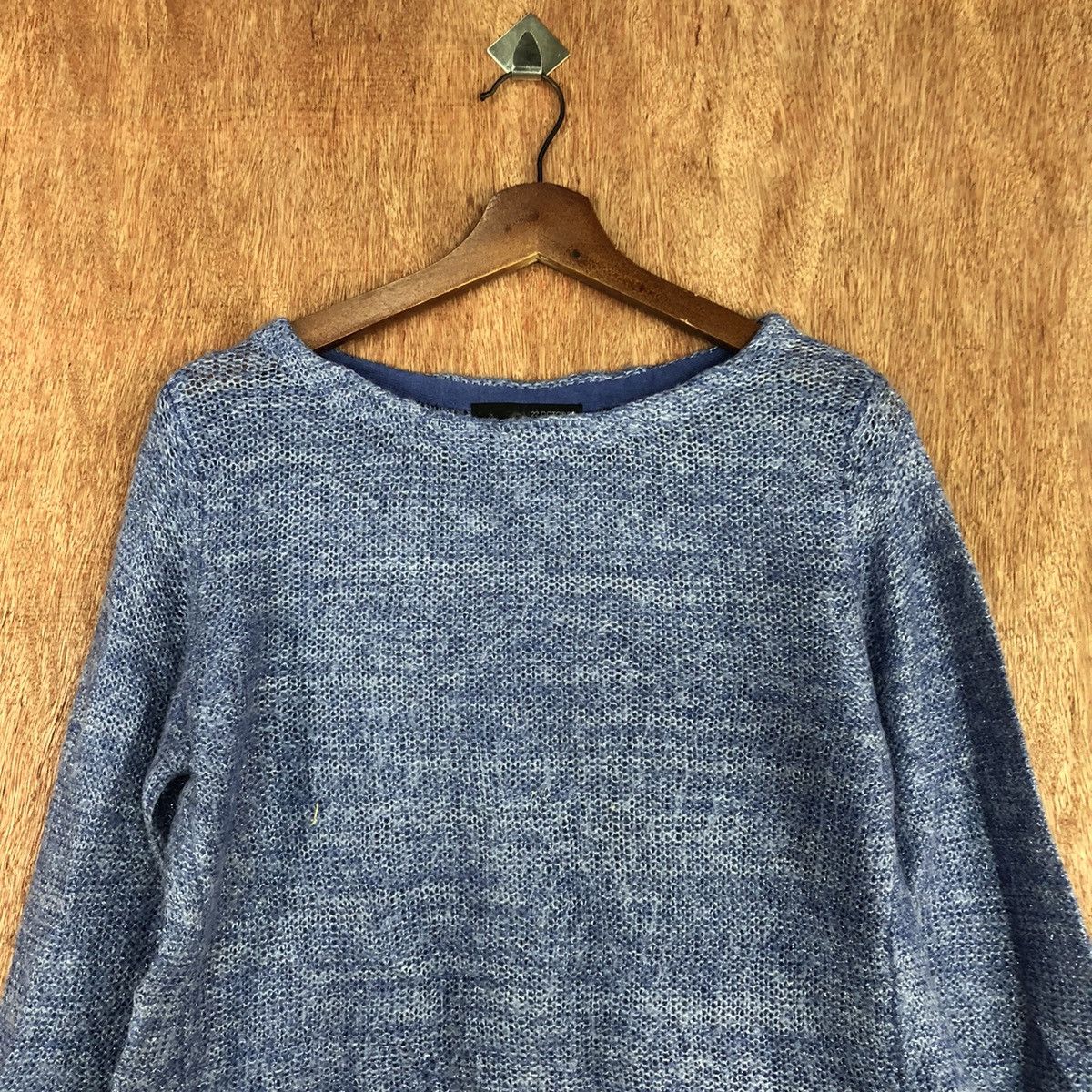 Homespun Knitwear 22 Octobre Blue Shag Shaggy Knitwear #H099 Size US M / EU 48-50 / 2 - 9 Thumbnail
