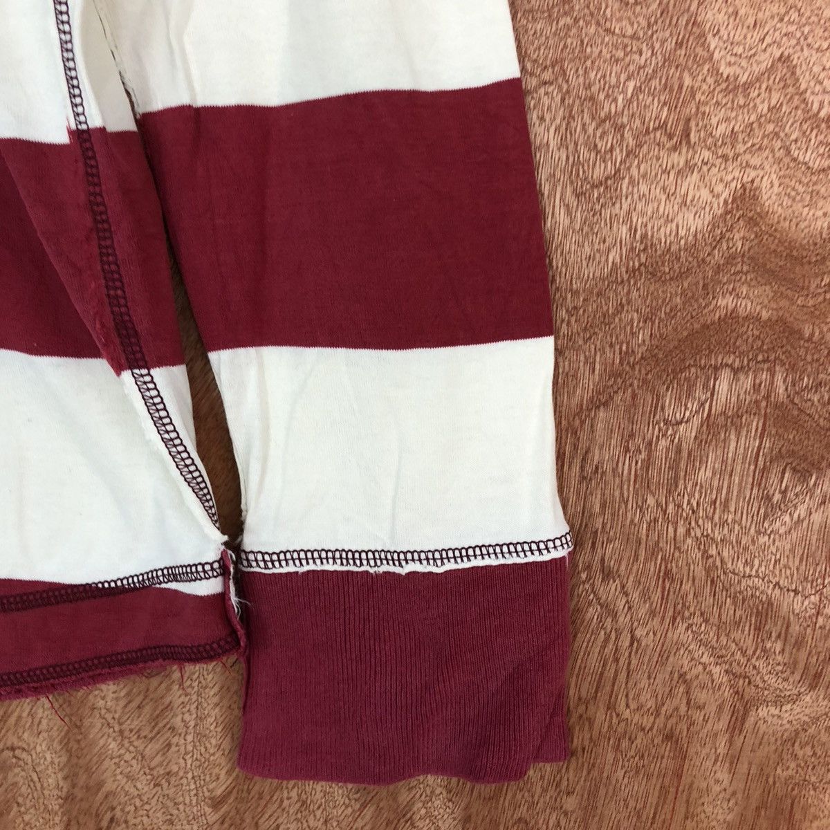 Homespun Knitwear Vintage Washed Stripe ripped distressed Knitwear #H109 Size US L / EU 52-54 / 3 - 4 Thumbnail
