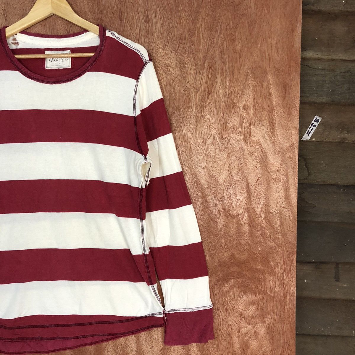 Homespun Knitwear Vintage Washed Stripe ripped distressed Knitwear #H109 Size US L / EU 52-54 / 3 - 5 Thumbnail