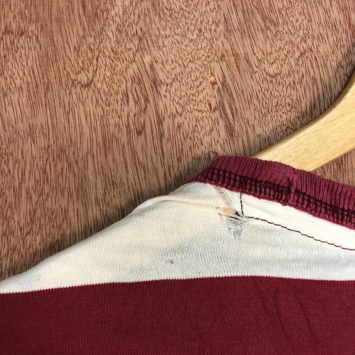 Homespun Knitwear Vintage Washed Stripe ripped distressed Knitwear #H109 Size US L / EU 52-54 / 3 - 16 Thumbnail