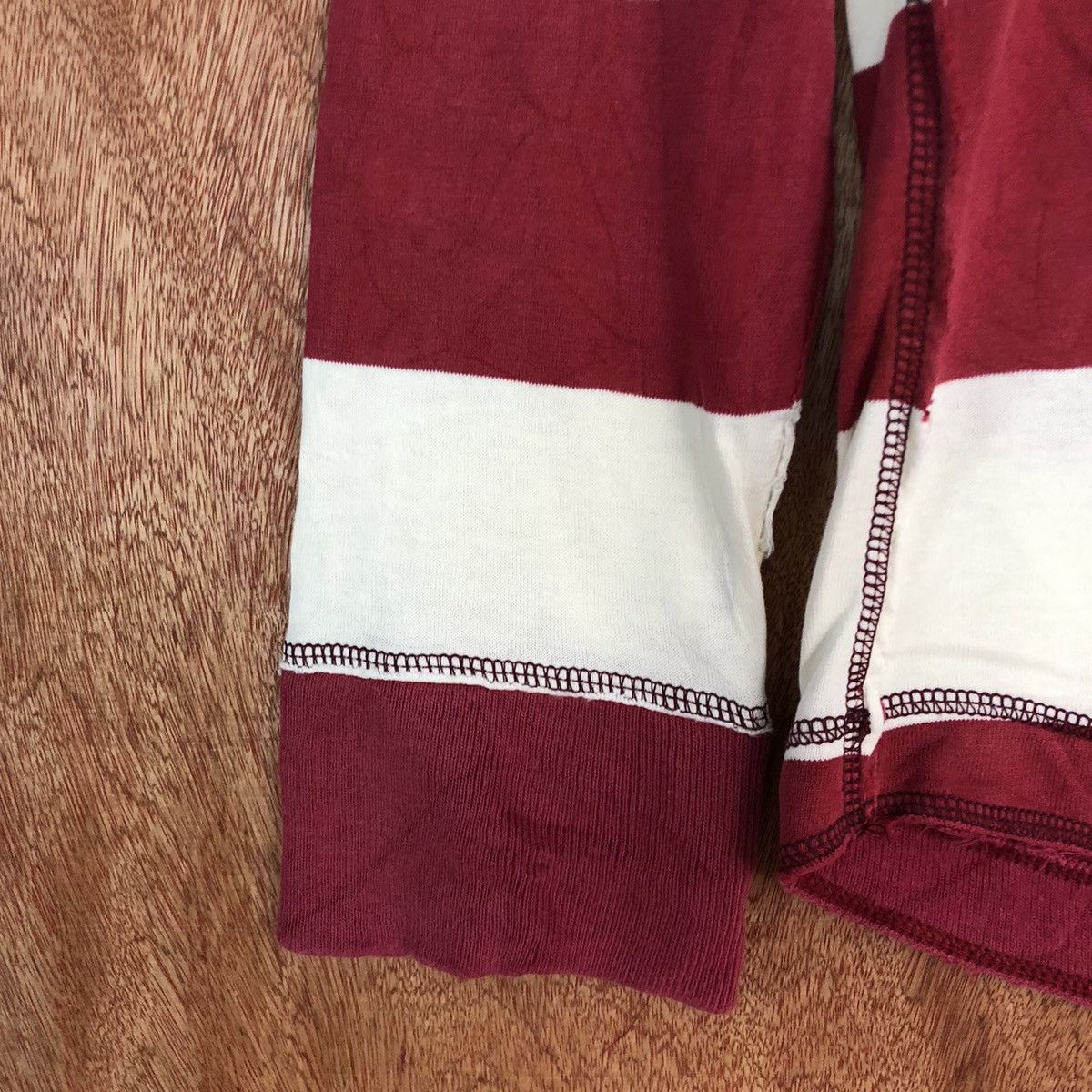 Homespun Knitwear Vintage Washed Stripe ripped distressed Knitwear #H109 Size US L / EU 52-54 / 3 - 6 Thumbnail