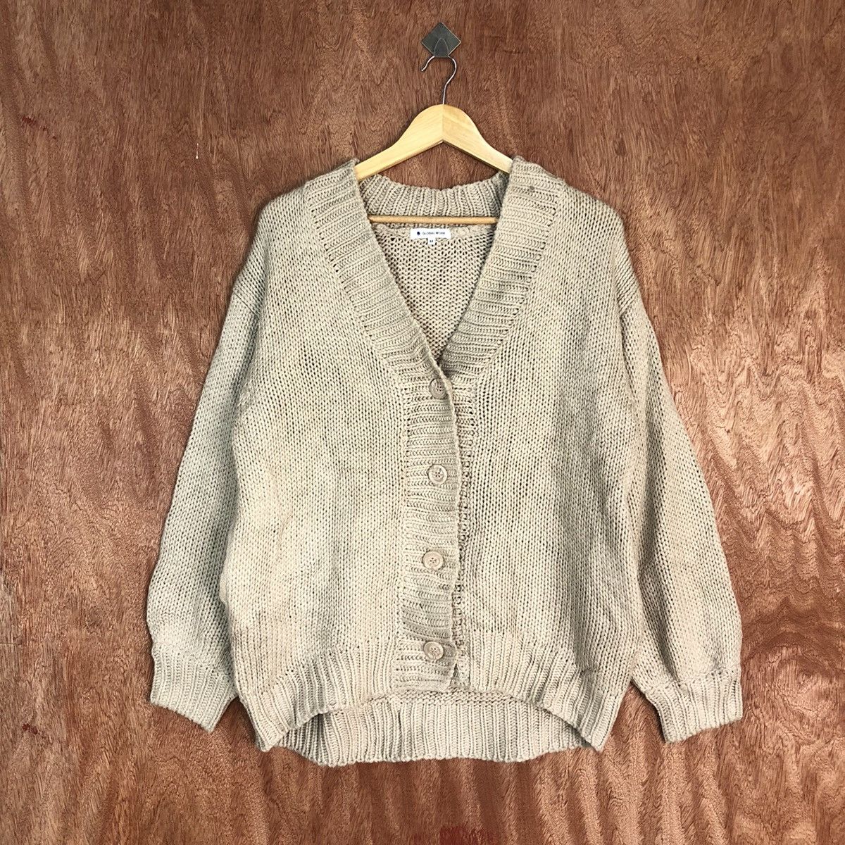 Global Work Brown distressed knitwear Cardigan #H122