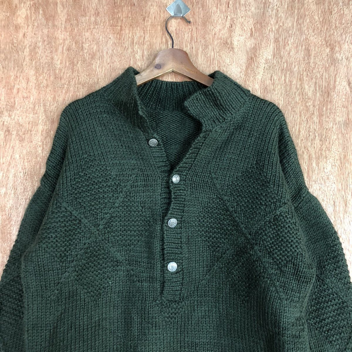 Homespun Knitwear Japan Green vintage streetwear Knitwear #H120 Size US L / EU 52-54 / 3 - 9 Thumbnail