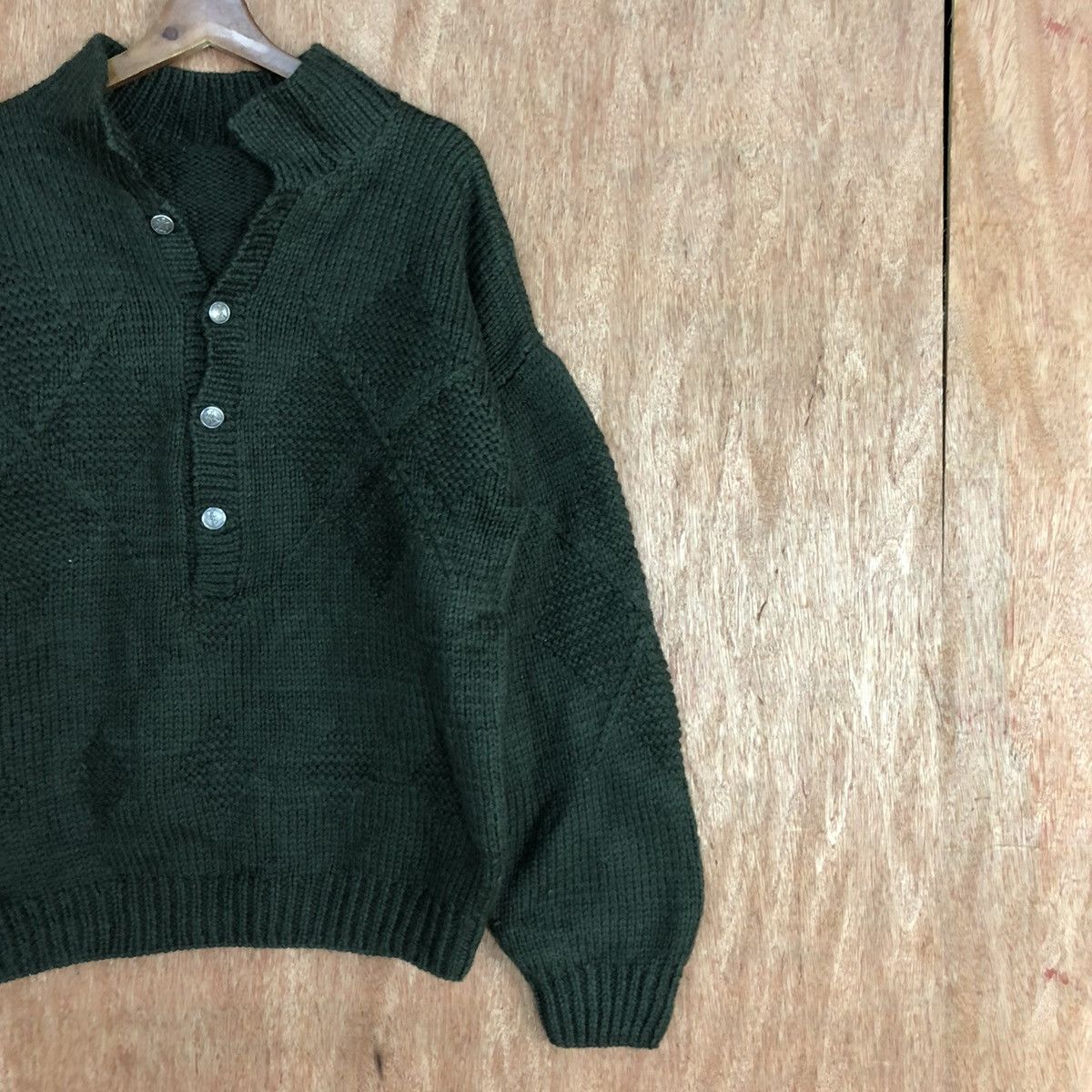 Homespun Knitwear Japan Green vintage streetwear Knitwear #H120 Size US L / EU 52-54 / 3 - 5 Thumbnail