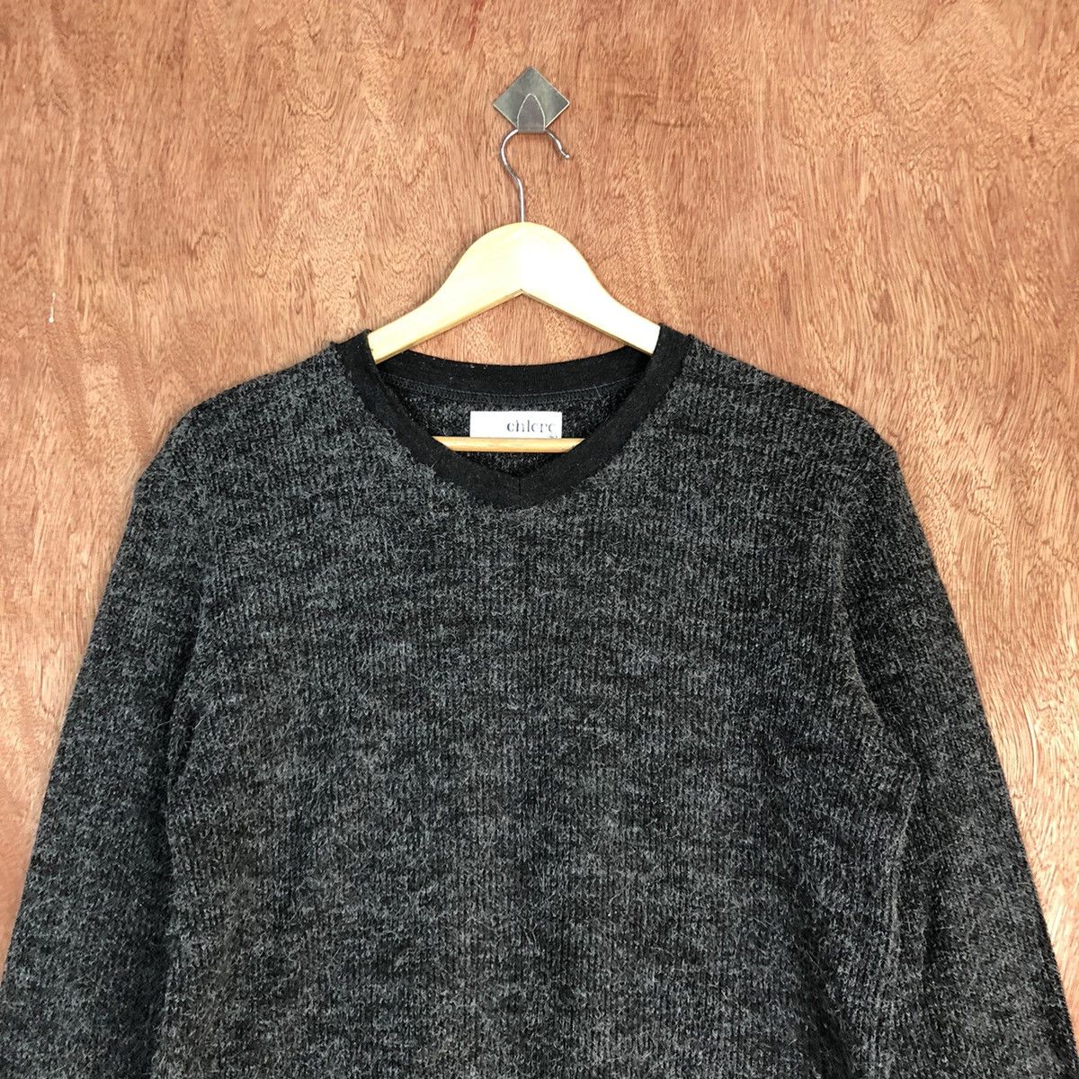 Homespun Knitwear Chloro Black Shag Shaggy Knitwear #H117 Size US M / EU 48-50 / 2 - 2 Thumbnail