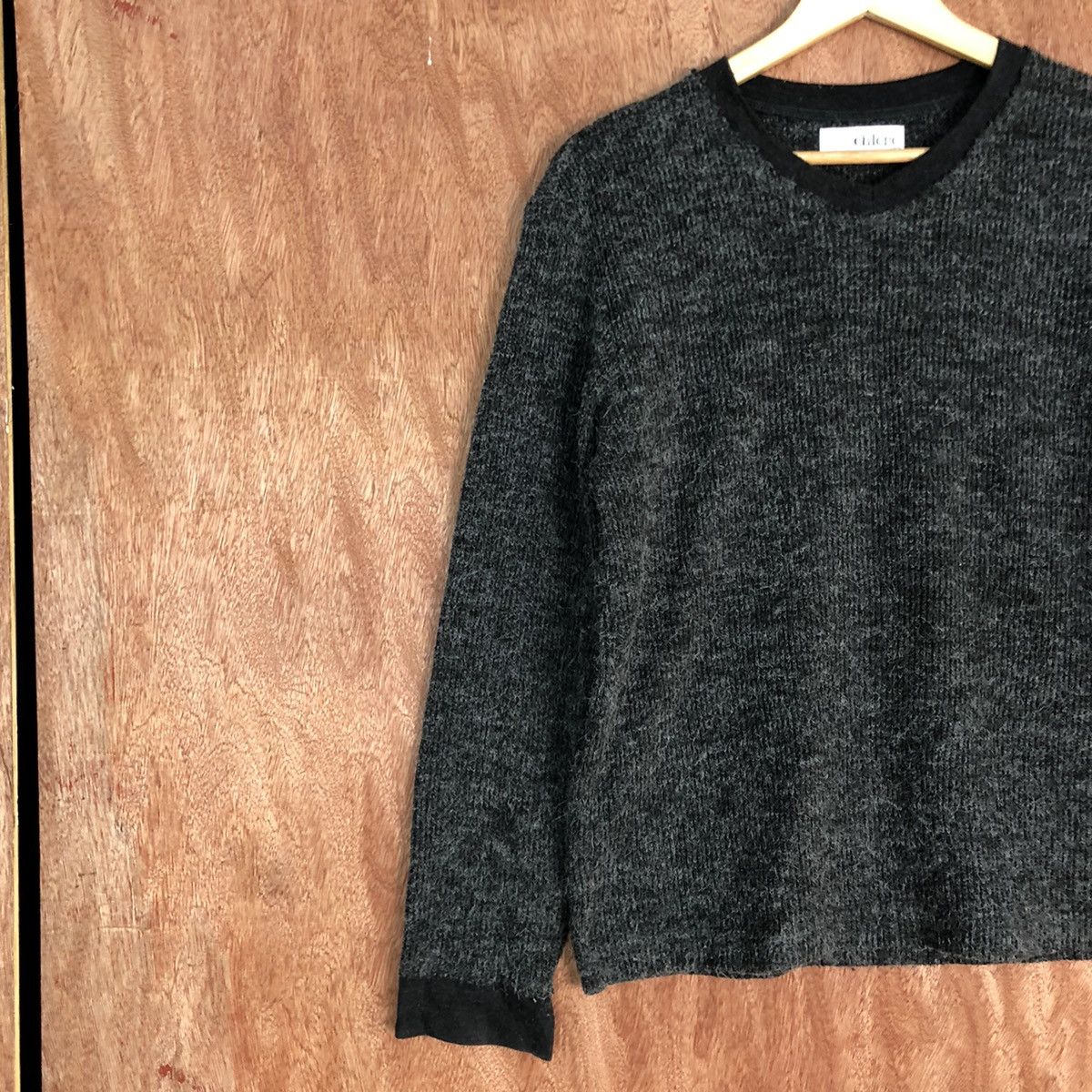 Homespun Knitwear Chloro Black Shag Shaggy Knitwear #H117 Size US M / EU 48-50 / 2 - 7 Thumbnail