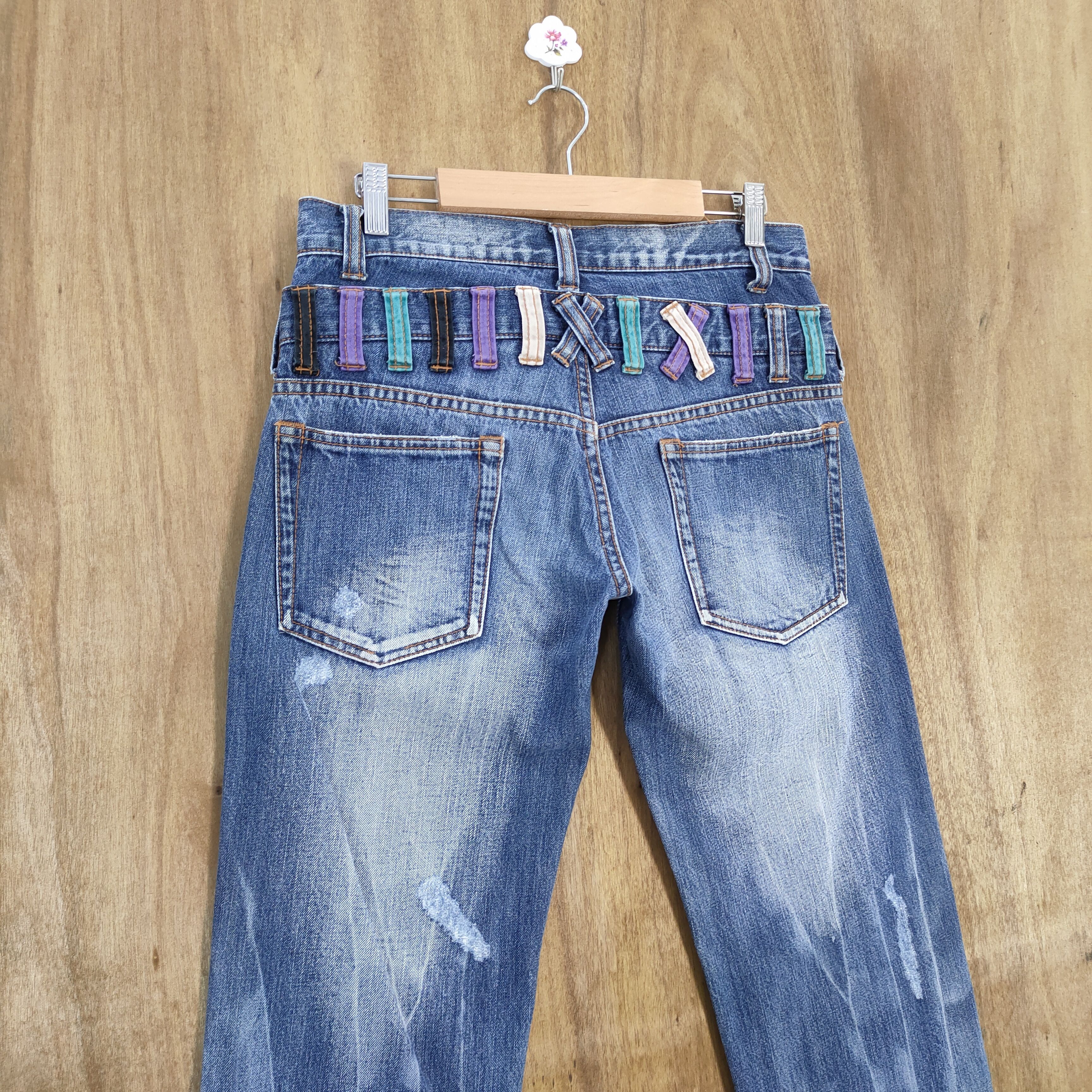 Japanese Brand VINTAGE SPINASH DOUBLE WAIST STORM FADED JEANS PANTS Size US 30 / EU 46 - 10 Thumbnail