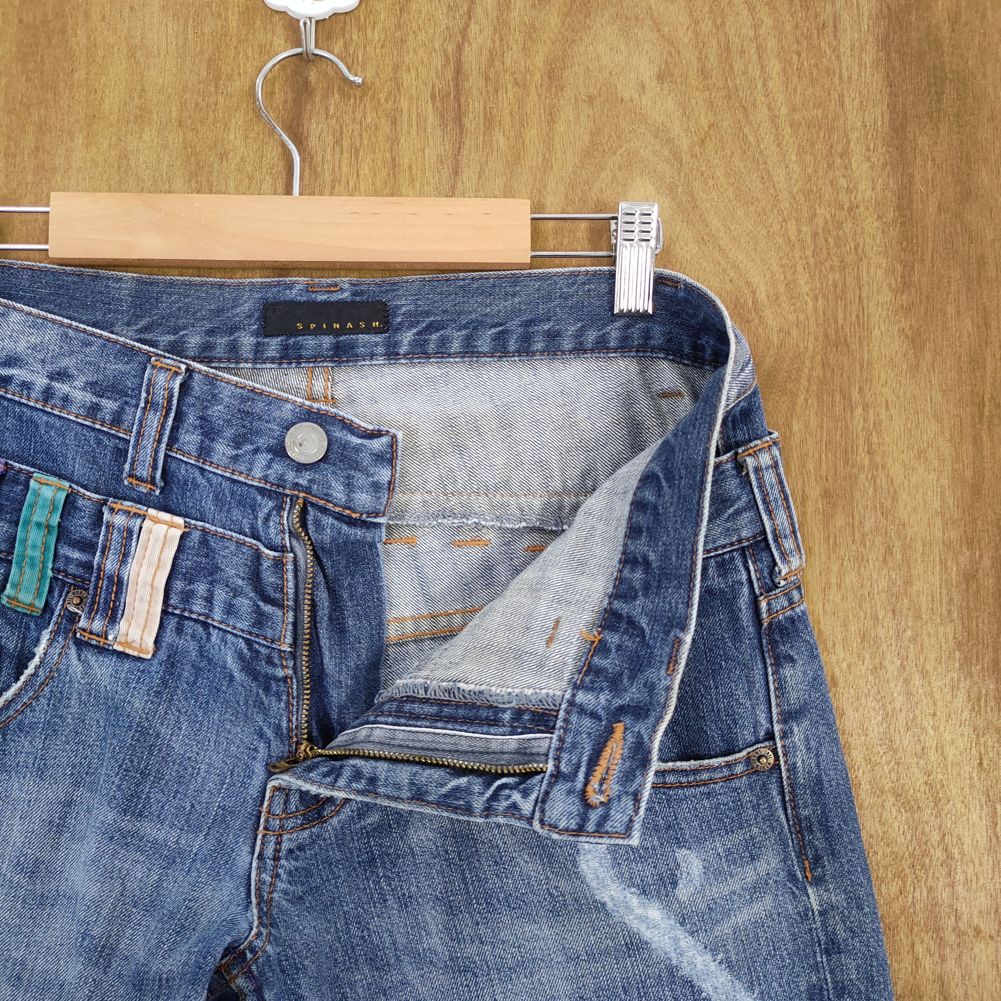 Japanese Brand VINTAGE SPINASH DOUBLE WAIST STORM FADED JEANS PANTS Size US 30 / EU 46 - 11 Thumbnail