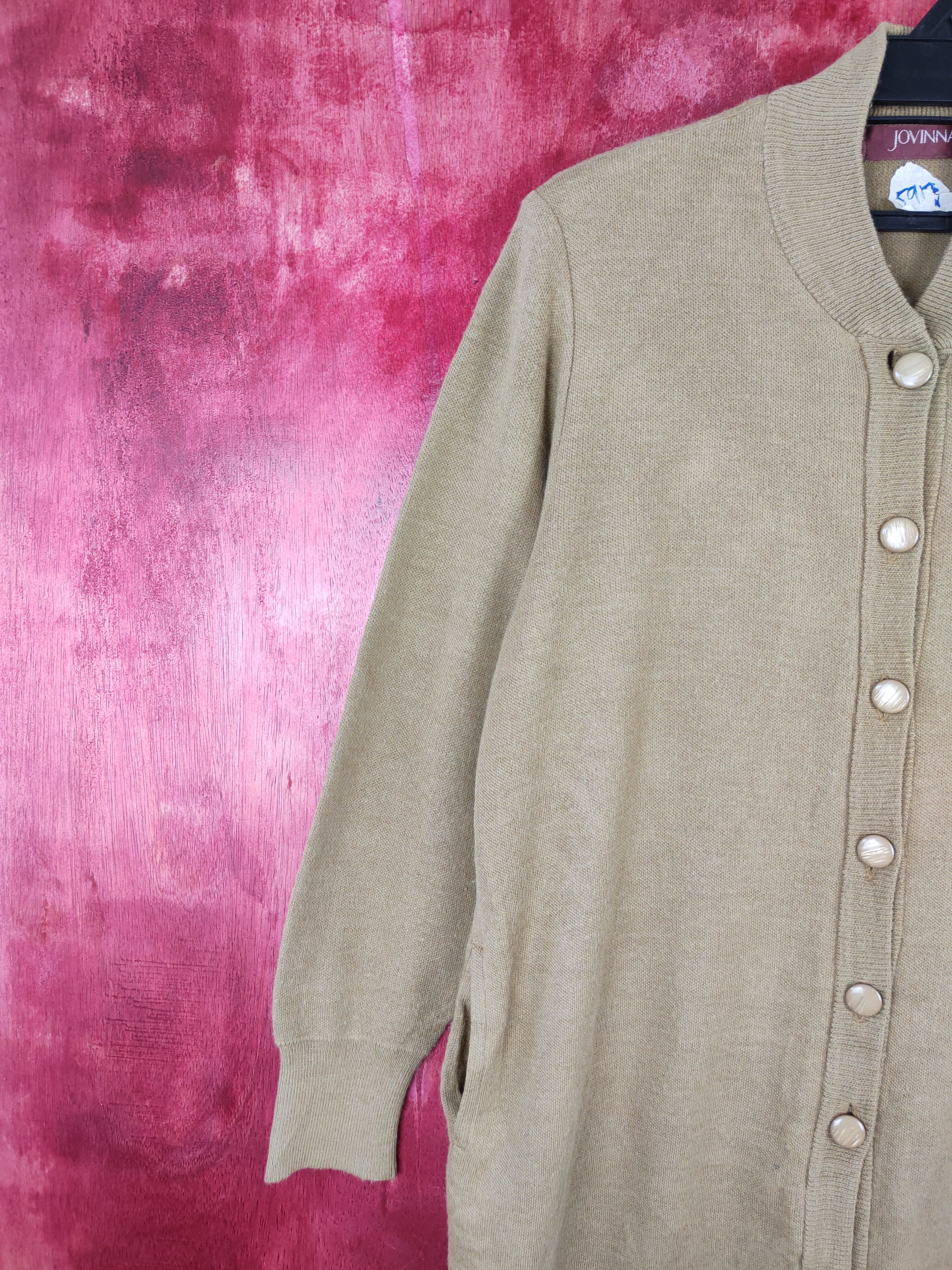 Japanese Brand Jovinna Brown Knitwear long Cardigan #5917 Size XL / US 12-14 / IT 48-50 - 4 Thumbnail