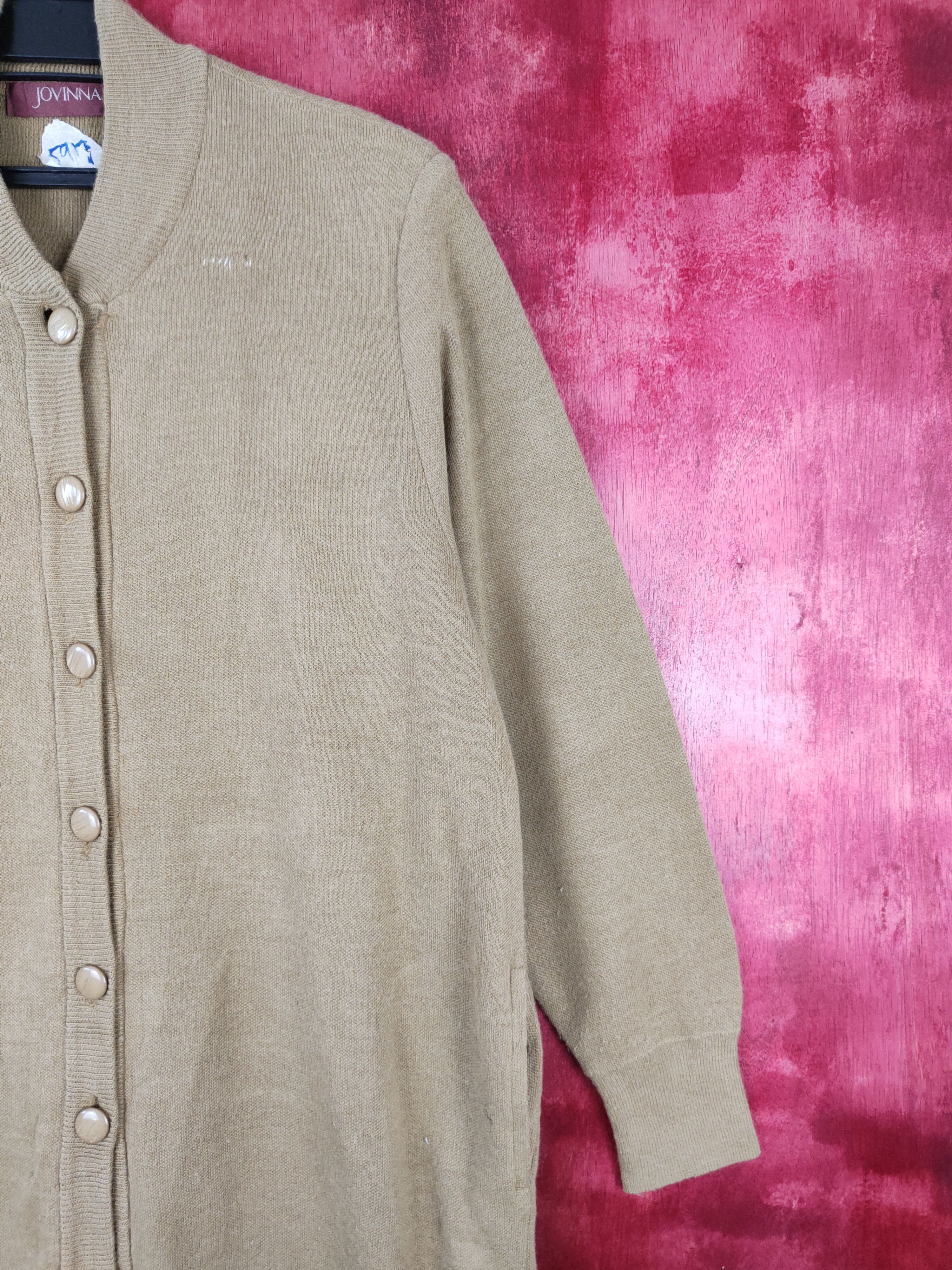 Japanese Brand Jovinna Brown Knitwear long Cardigan #5917 Size XL / US 12-14 / IT 48-50 - 6 Thumbnail